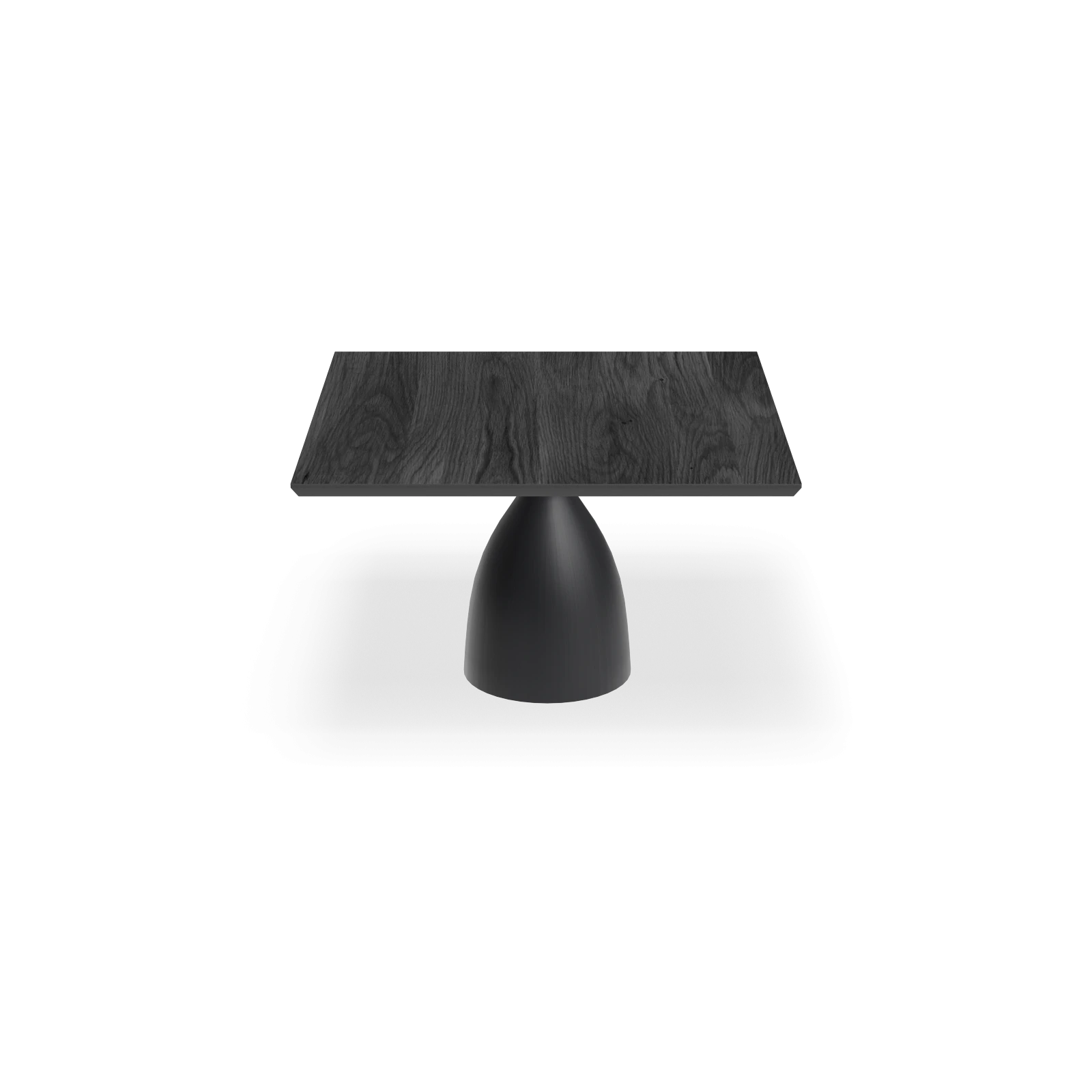 Eettafel Dome - Vierkant HPL Houtlook Zwart (130x130cm)