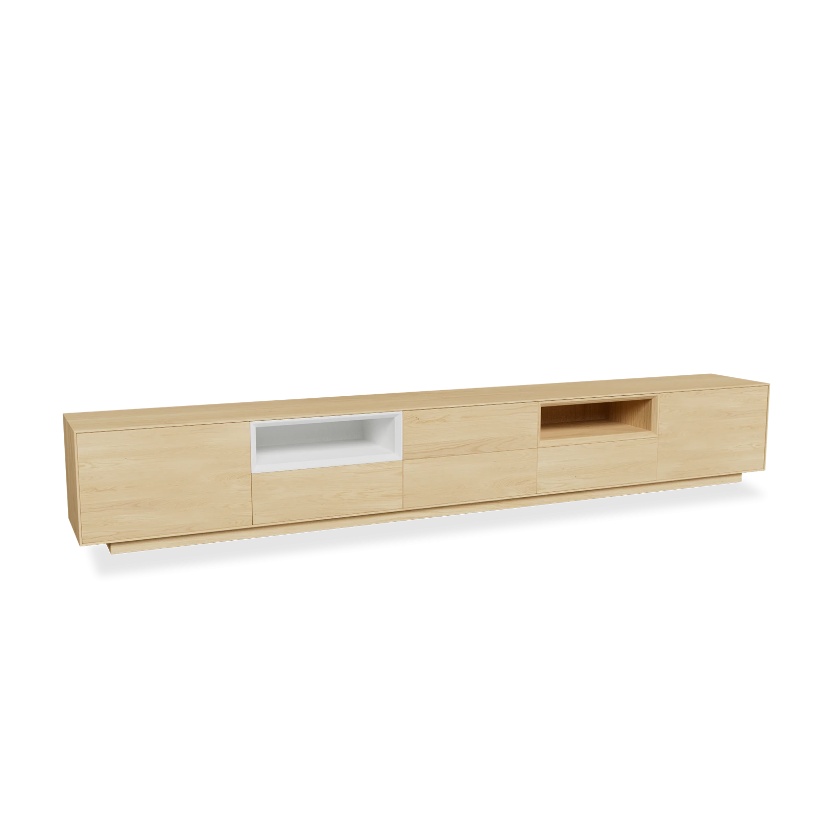 TV Meubel Nature White 300cm Plint