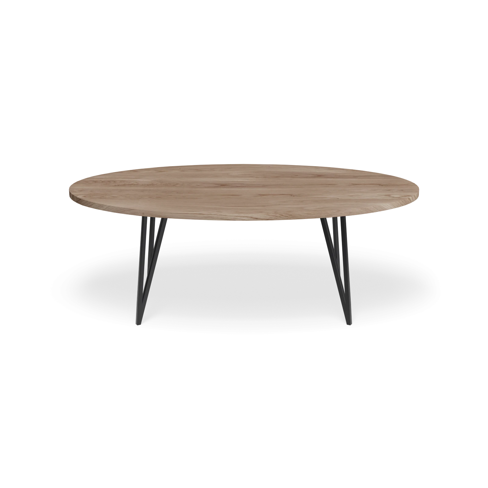 Eettafel Triangle - Ovaal Eiken Kiezel (220x110cm)