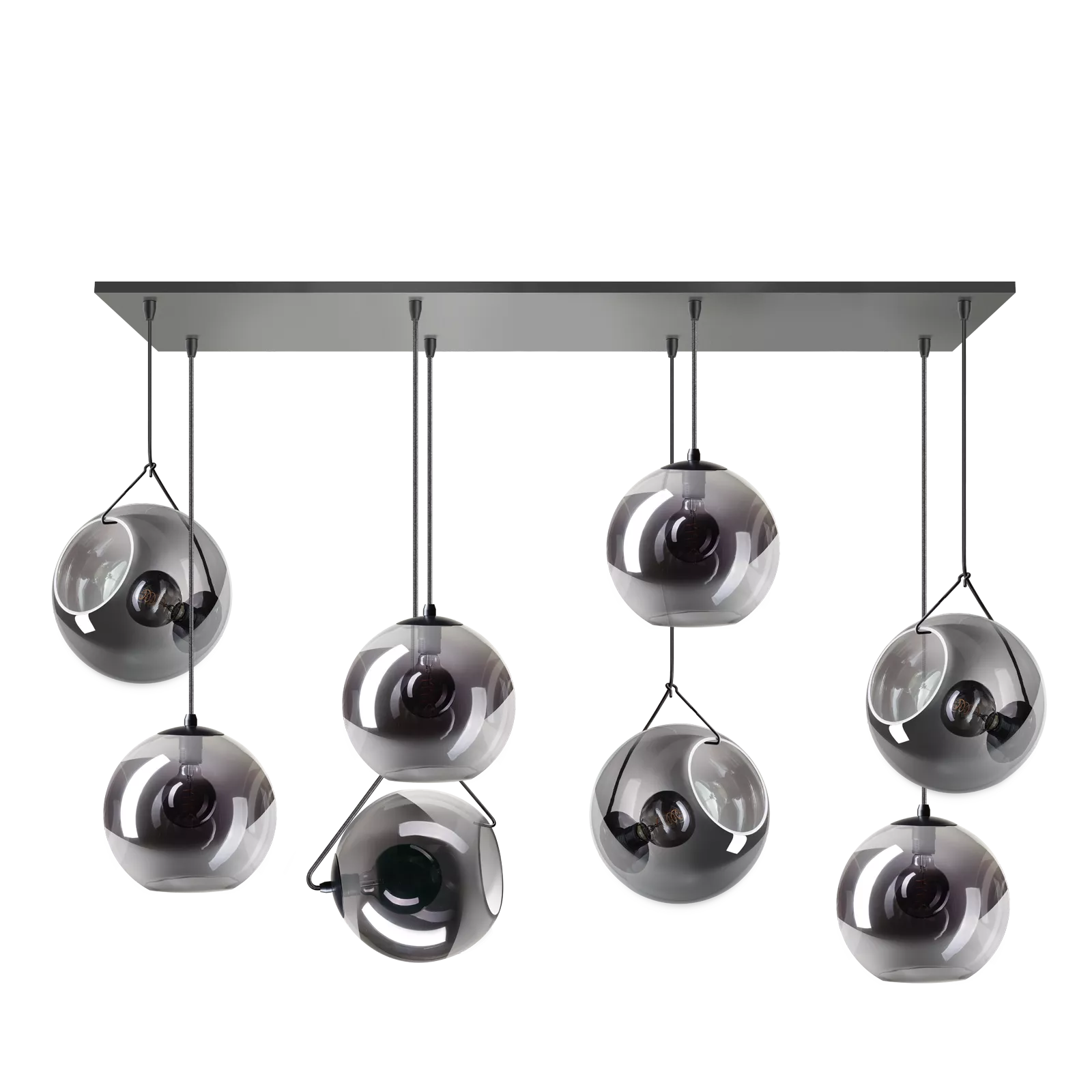Hanglamp (balk - 2x 4 lichts) Orb