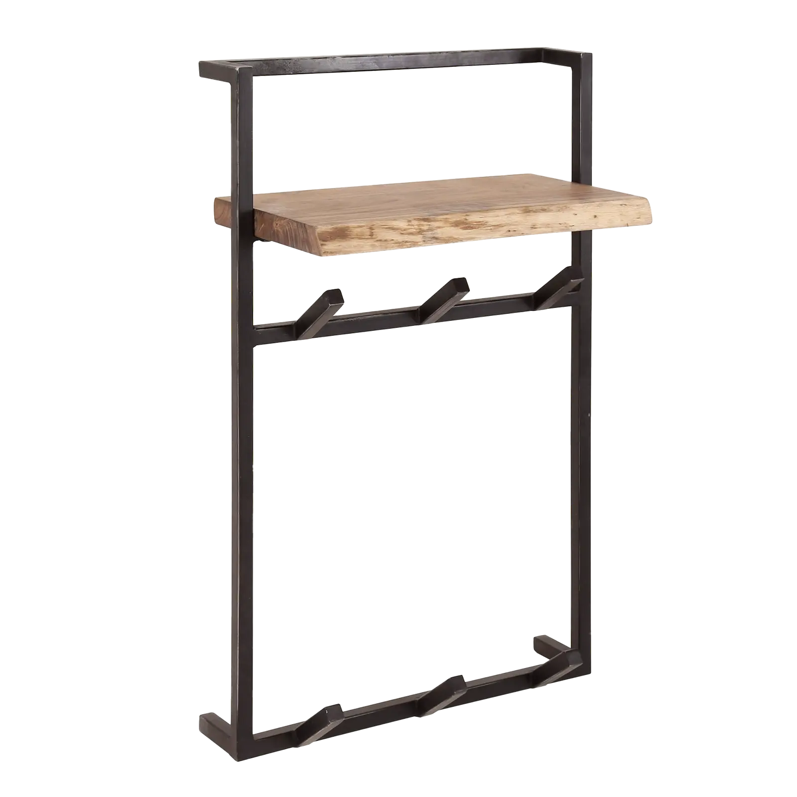 Kapstok Solid - 51 cm - 6 haken - hoedenplank - Acaciahout - OP=OP