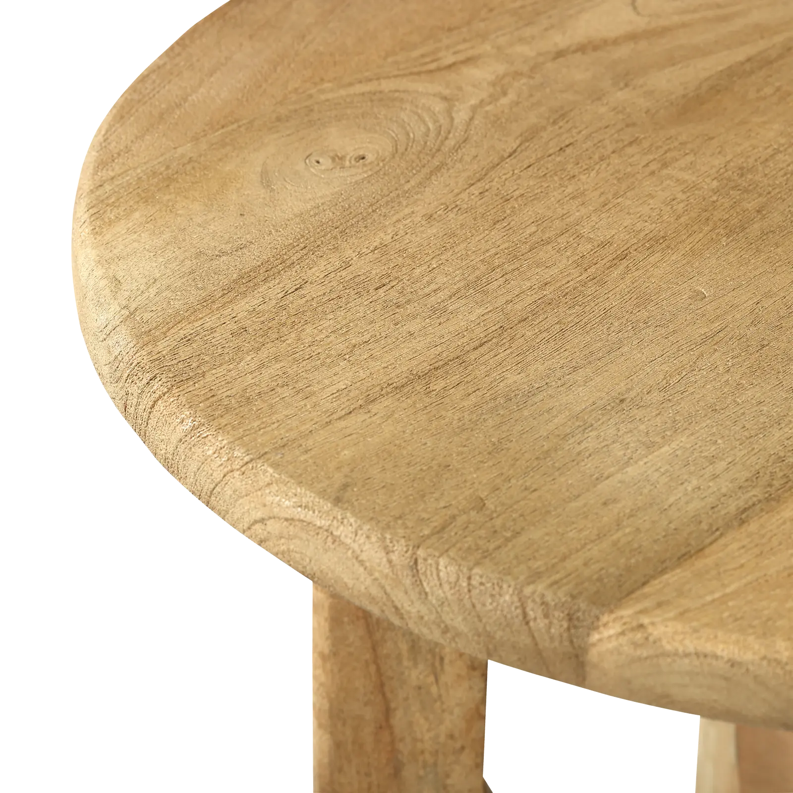 Salontafel set van 3 Bodino - rond 70/55/45 cm - Mangohout Loom Naturel