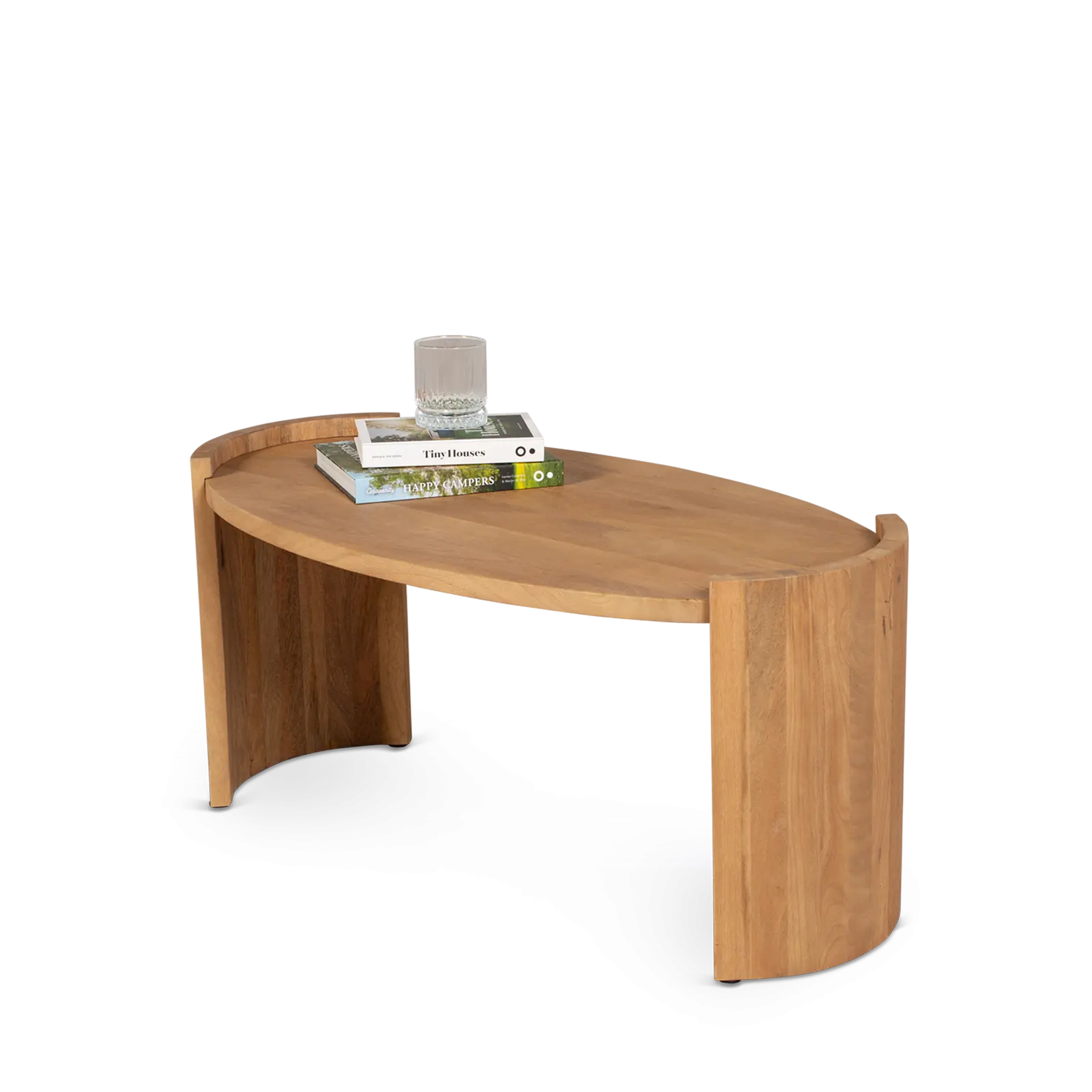Salontafel Miles - ovaal 93x50 cm - Mangohout Loom Naturel