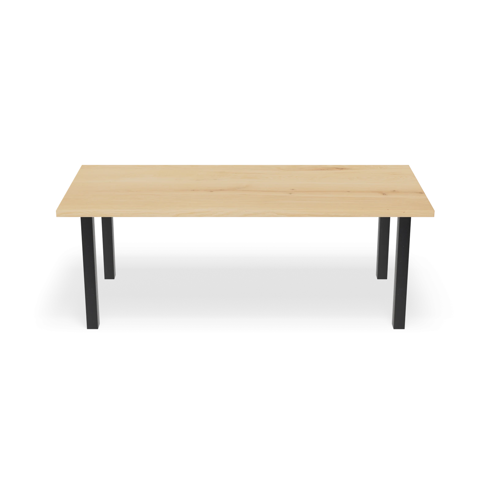 Eettafel Rechte Poot(90cm) - Rechthoek Eiken Nature White (220x100cm)