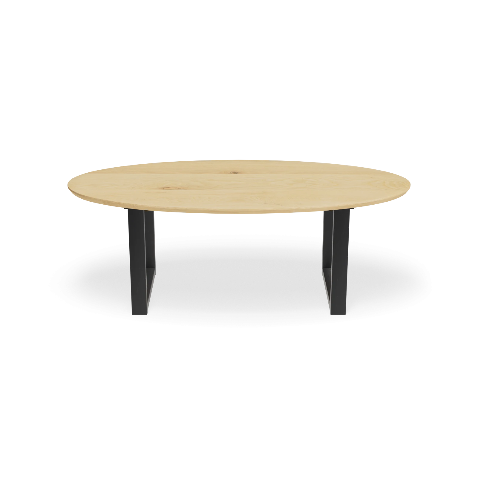 Eettafel U Poot(10x5cm) - Ovaal Eiken Nature White (220x110cm)