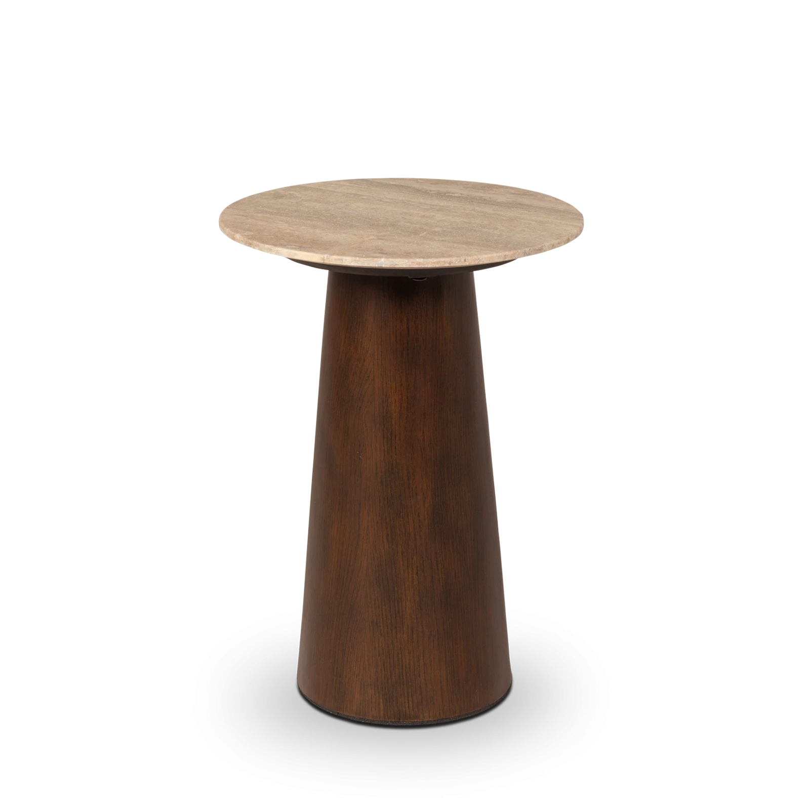 Bijzettafel (rond 40cm - hoog 55cm) Pierre - Travertin