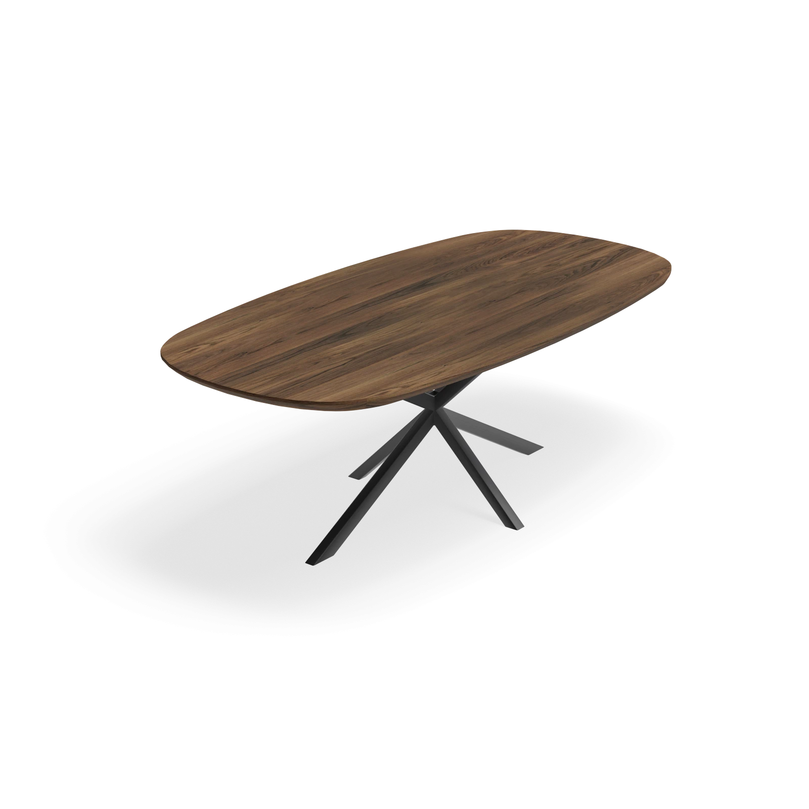Eettafel North - Boat Shape Notenhout (220x110cm)