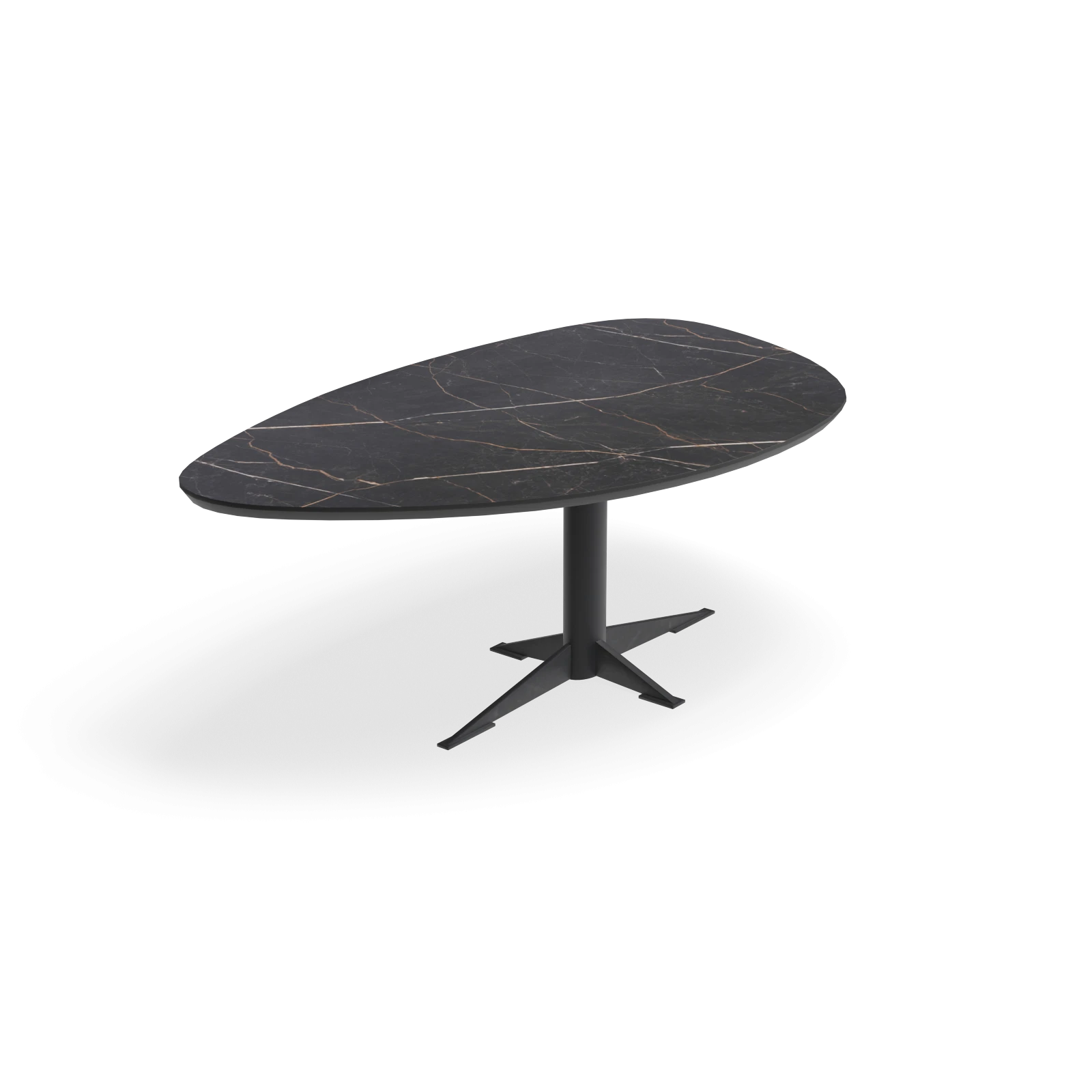 Eettafel Westfield - Kiezel HPL Marmerlook (200x120cm)