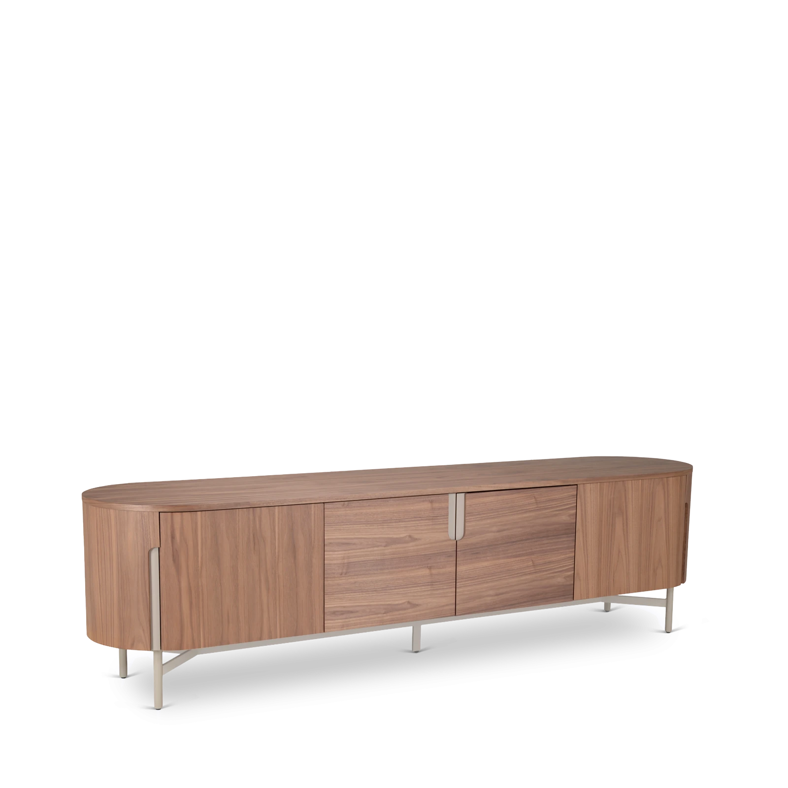 TV dressoir (poot: creme) Fidenza - Walnoot 