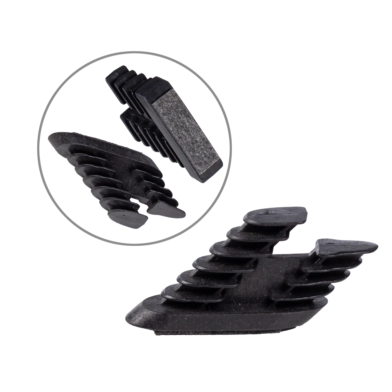 Dop (set van 4) Poot D - Delta - Black