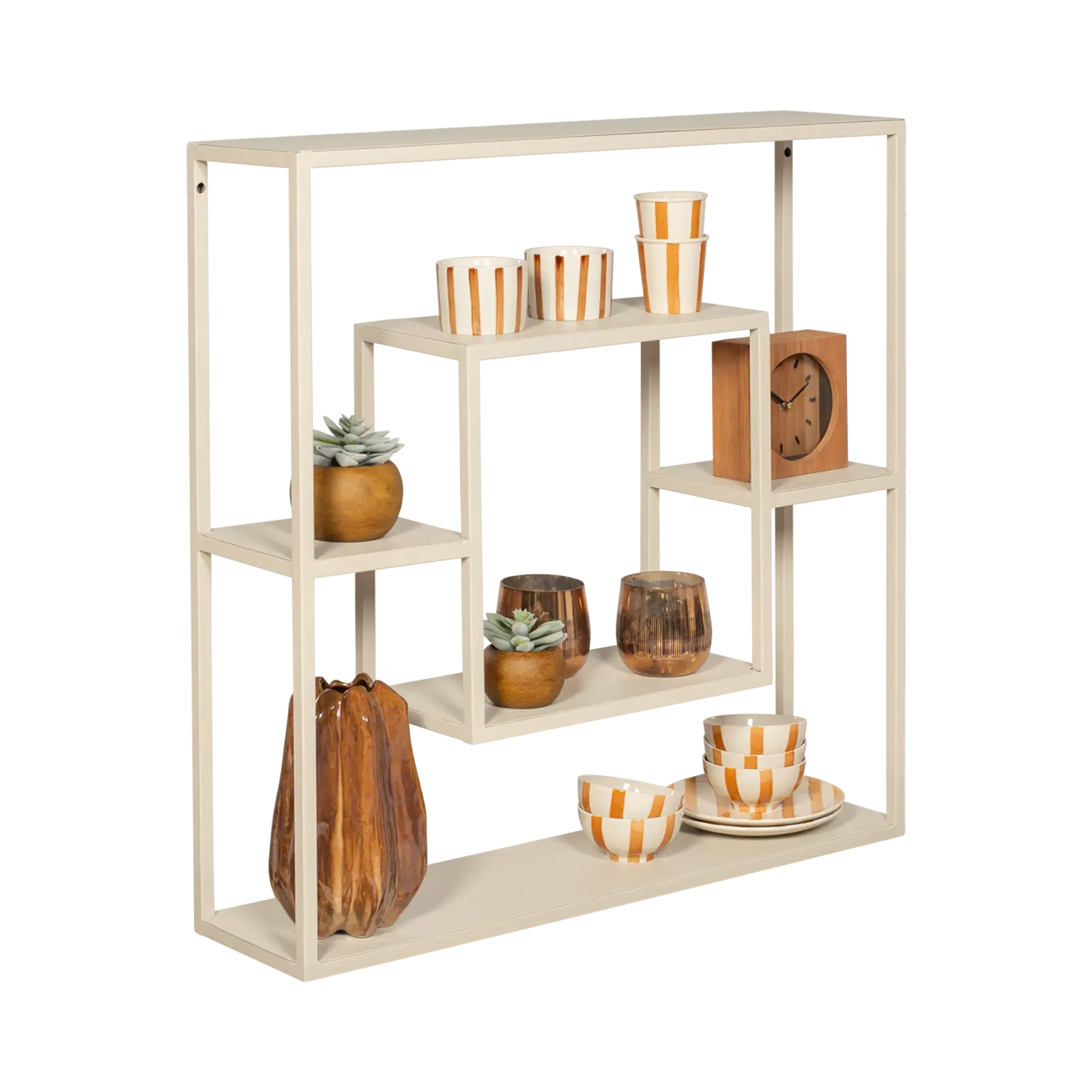 Wandrek Shea - 80x80 cm - metaal Beige