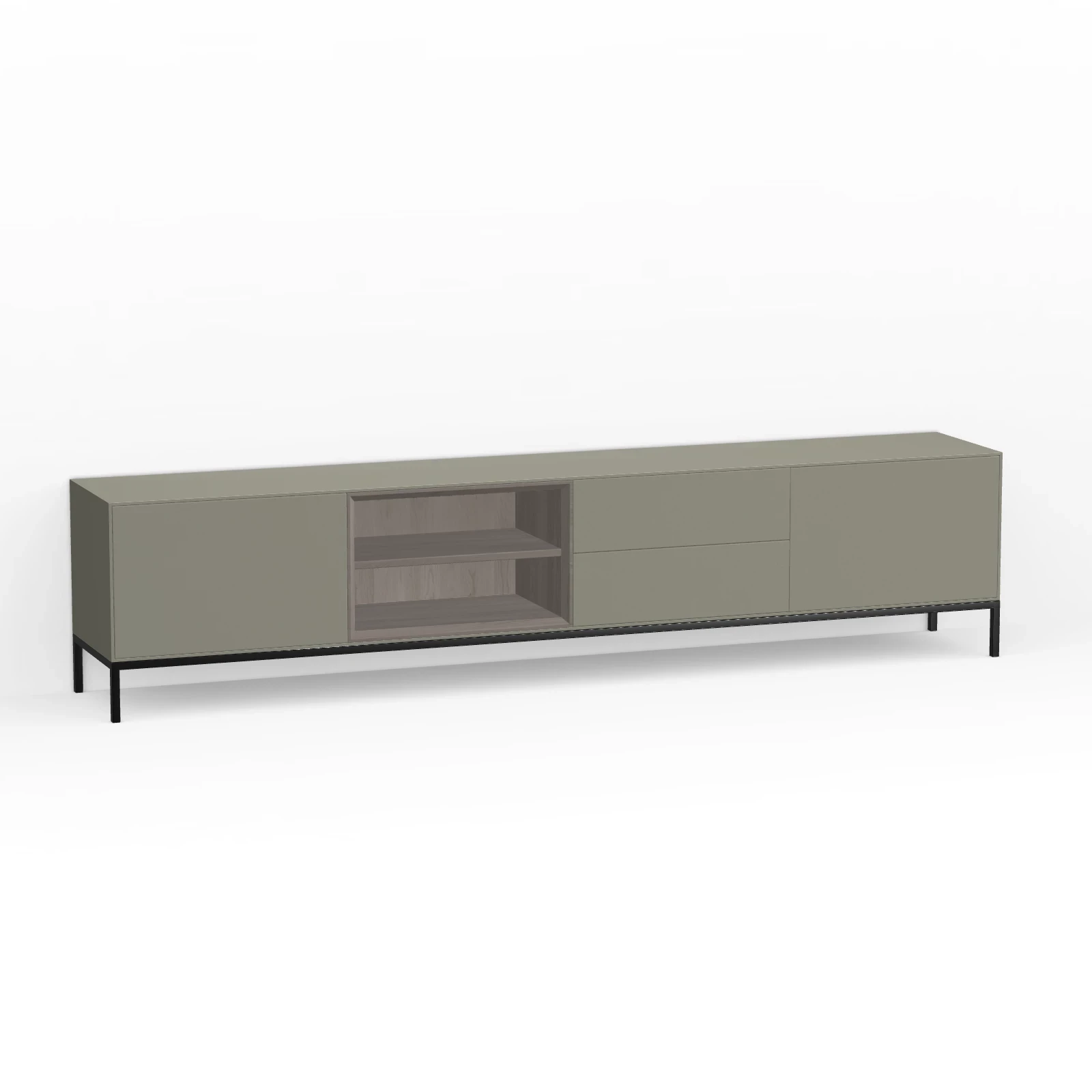 TV Meubel Moss Grey 240cm Poot