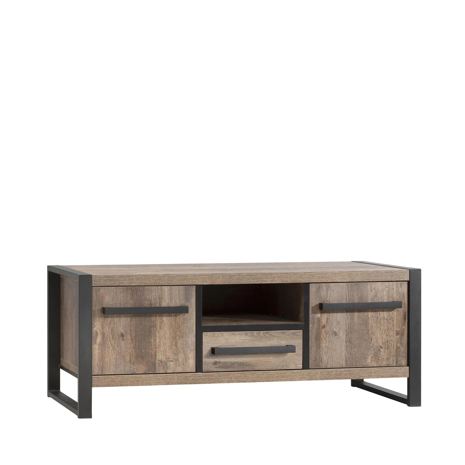 TV meubel Wisconsin - 136 cm - Lamulux Mokka - 2 deuren, 1 lade, 1 open vak