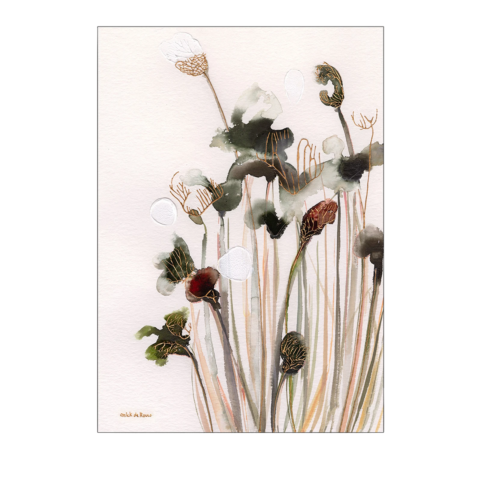 Wanddecoratie 190x145 Pastel Flowers 2 (large)