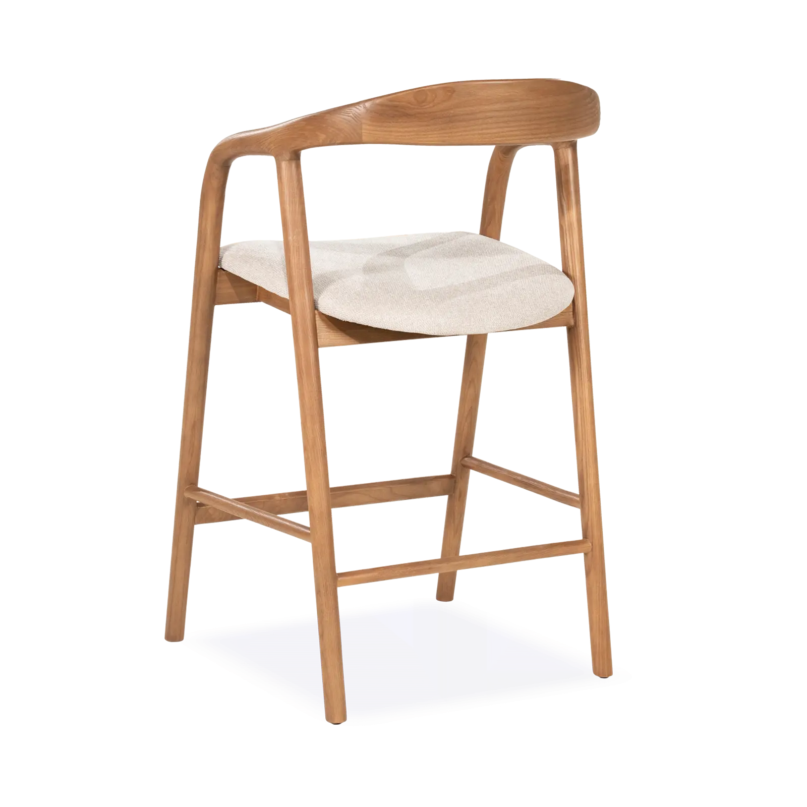 Barstoel Rayven - zithoogte 65 cm - Essenhout Lichtbruin