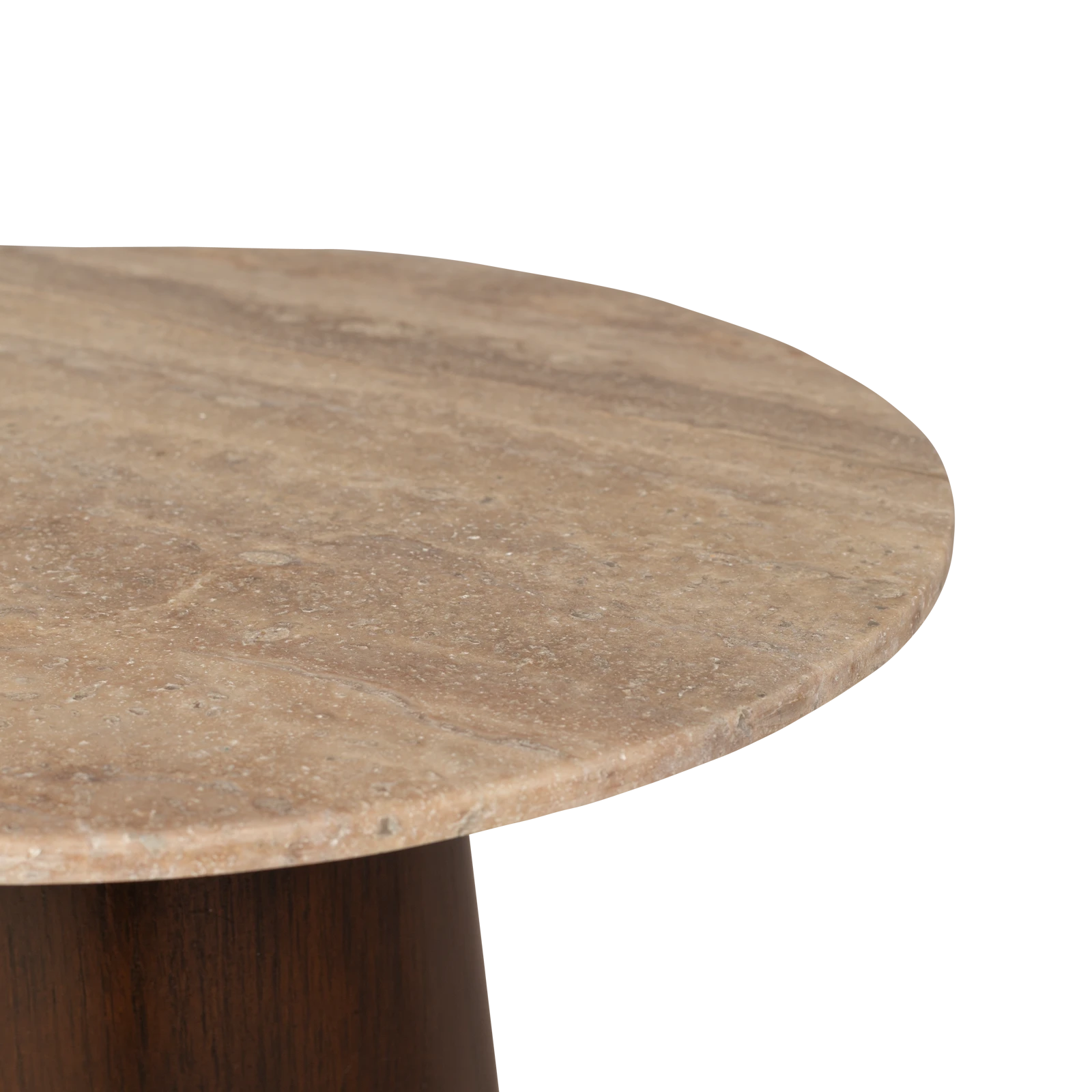 Bijzettafel (rond 40cm - hoog 55cm) Pierre - Travertin