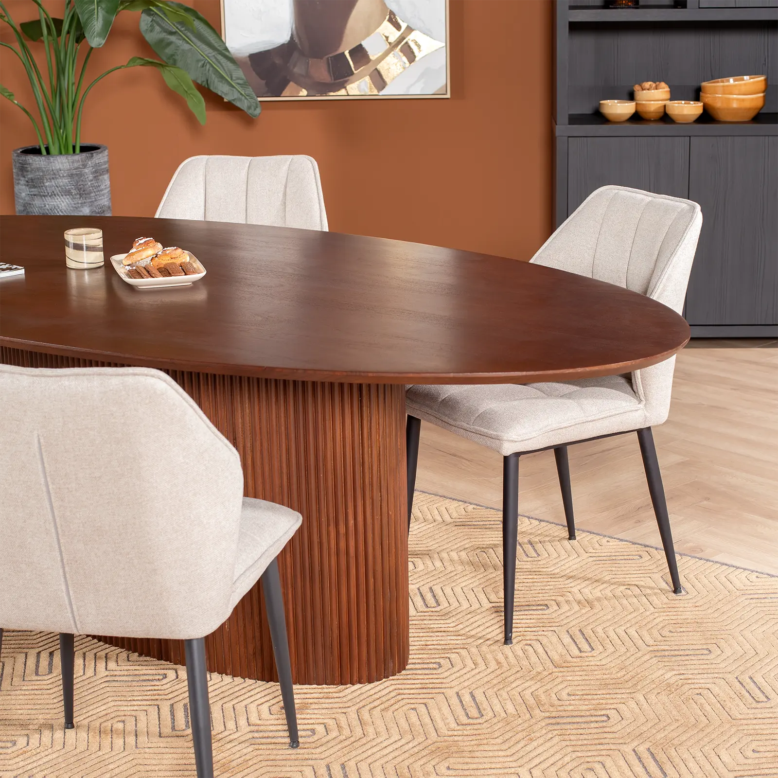 SALE: Eettafel Castana - ovaal 240x115 cm - Bruin - OP=OP!