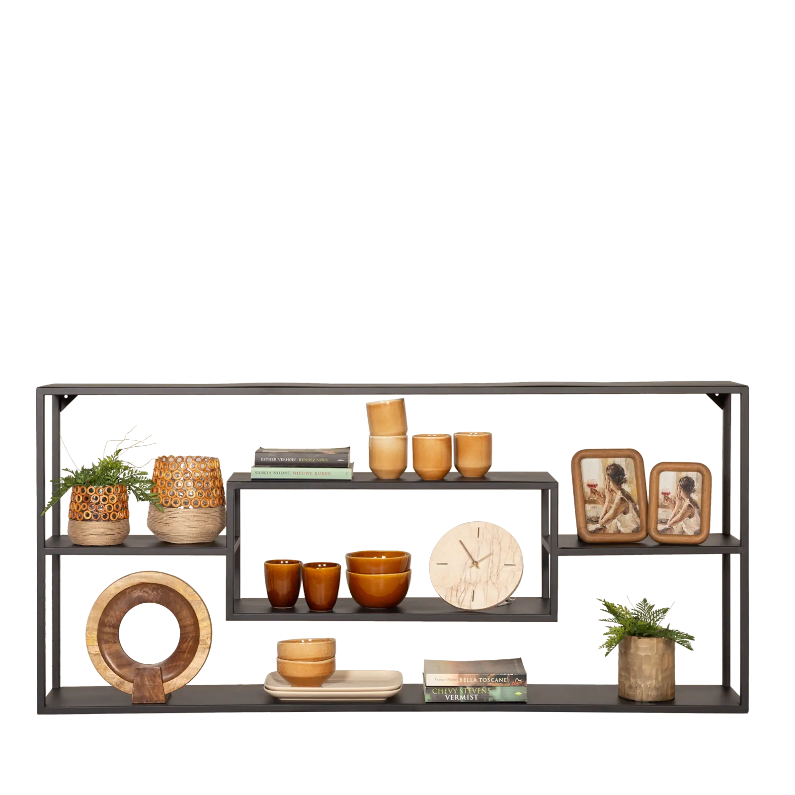 Wandrek Sue - 150x70 cm - metaal Zwart