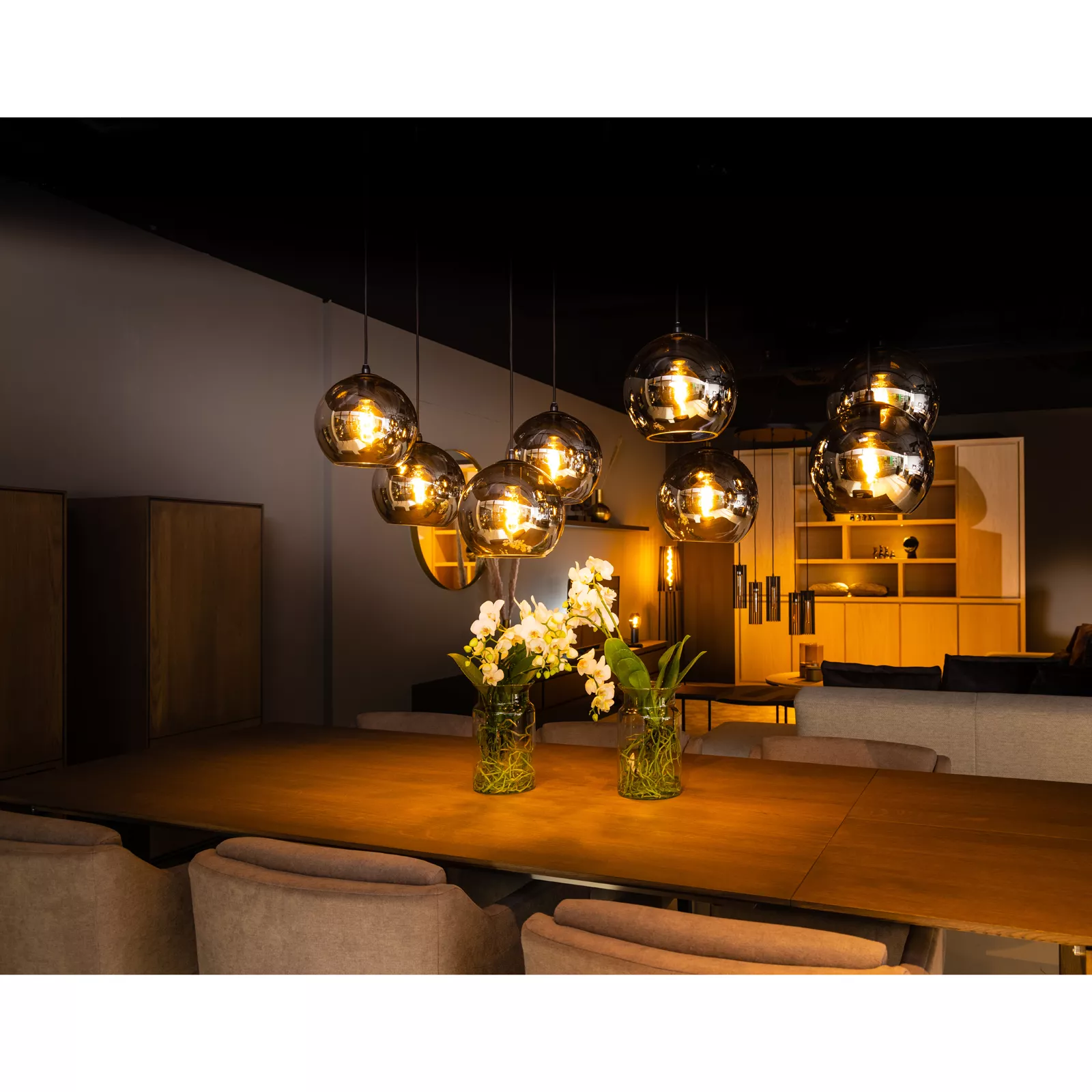 Hanglamp (balk - 2x 4 lichts) Orb