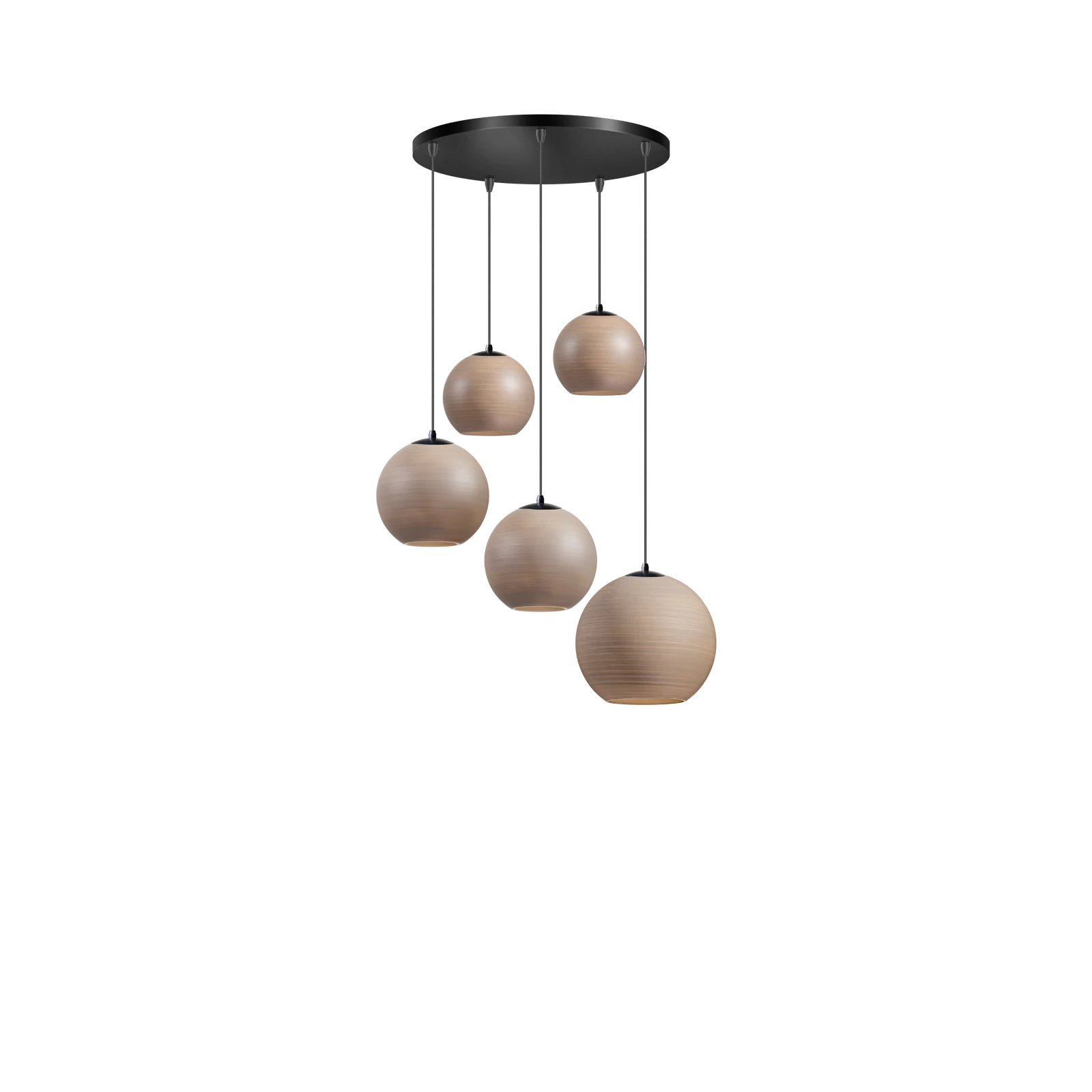 Hanglamp Orb Saturn rond (65x350cm) taupe X5 