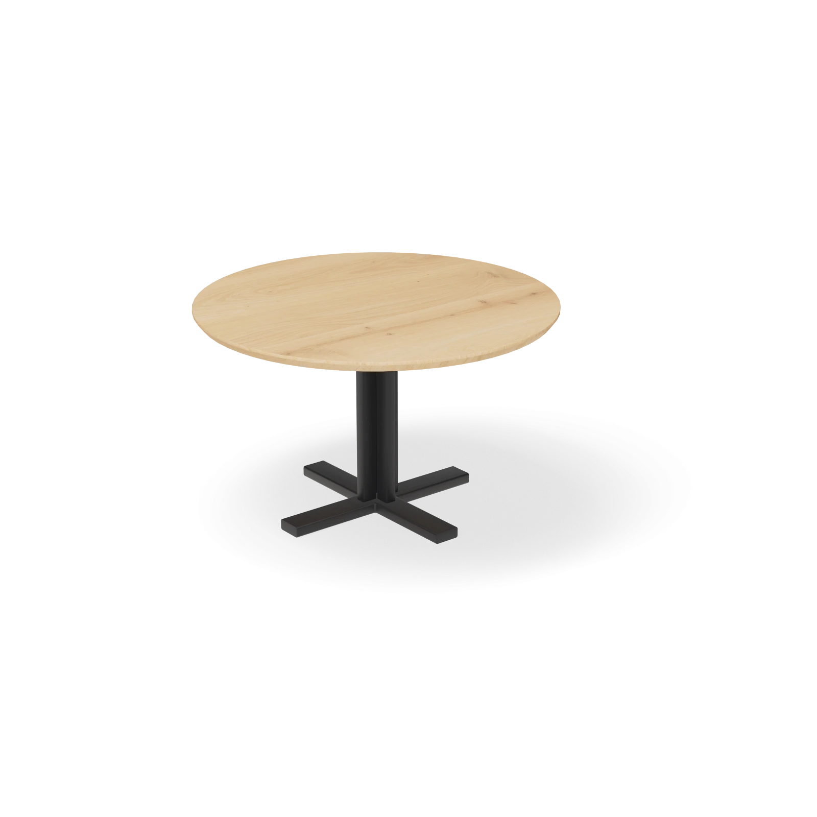 Eettafel Kolos - Rond Eiken Nature White (130cm)