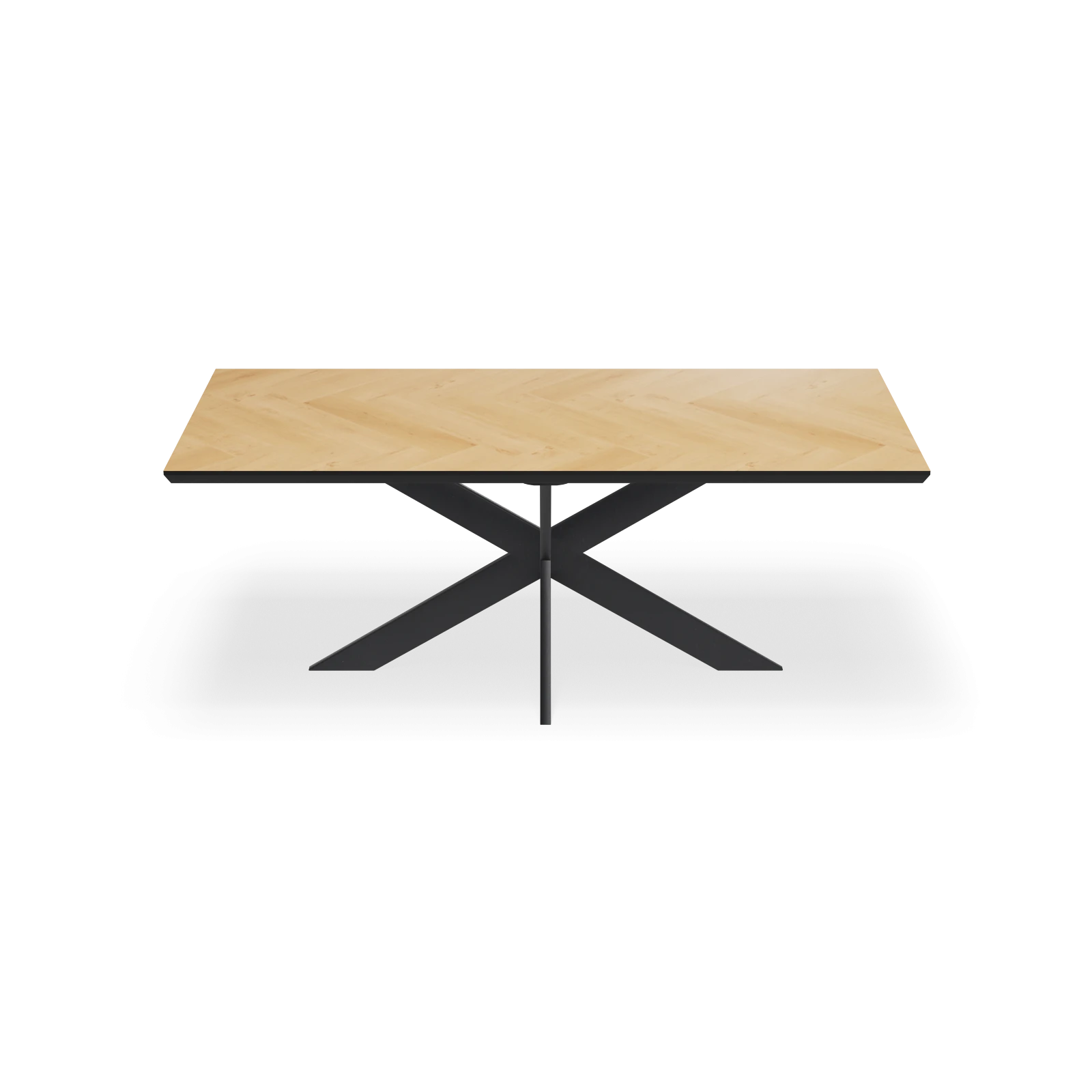 Eettafel Matrix - Rechthoek Eiken Visgraat Nature White (200x100cm)