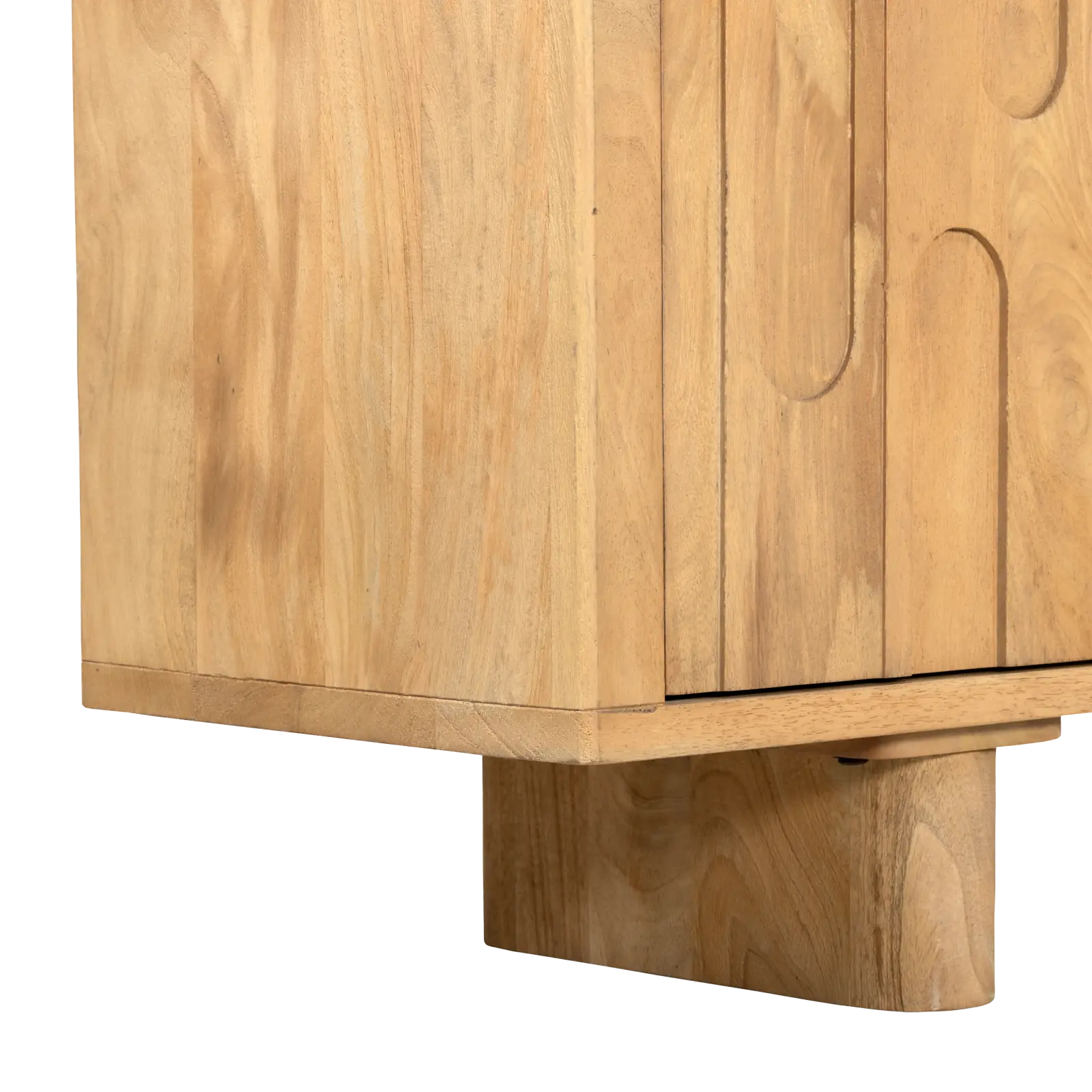 Dressoir Kenya - 200 cm - Mangohout Loom Naturel - 4 deuren