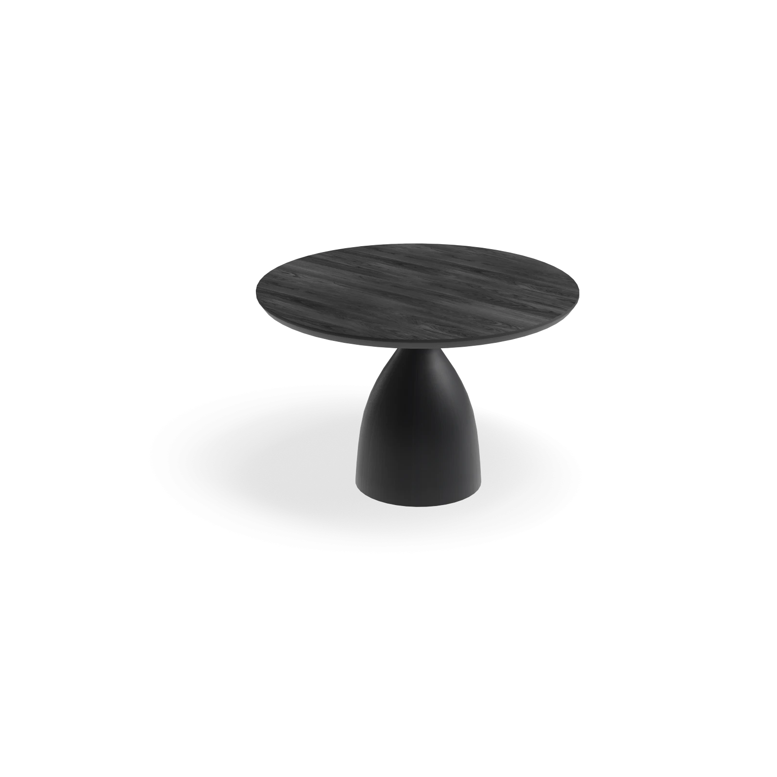 Eettafel Dome - Rond HPL Houtlook Zwart (120cm)