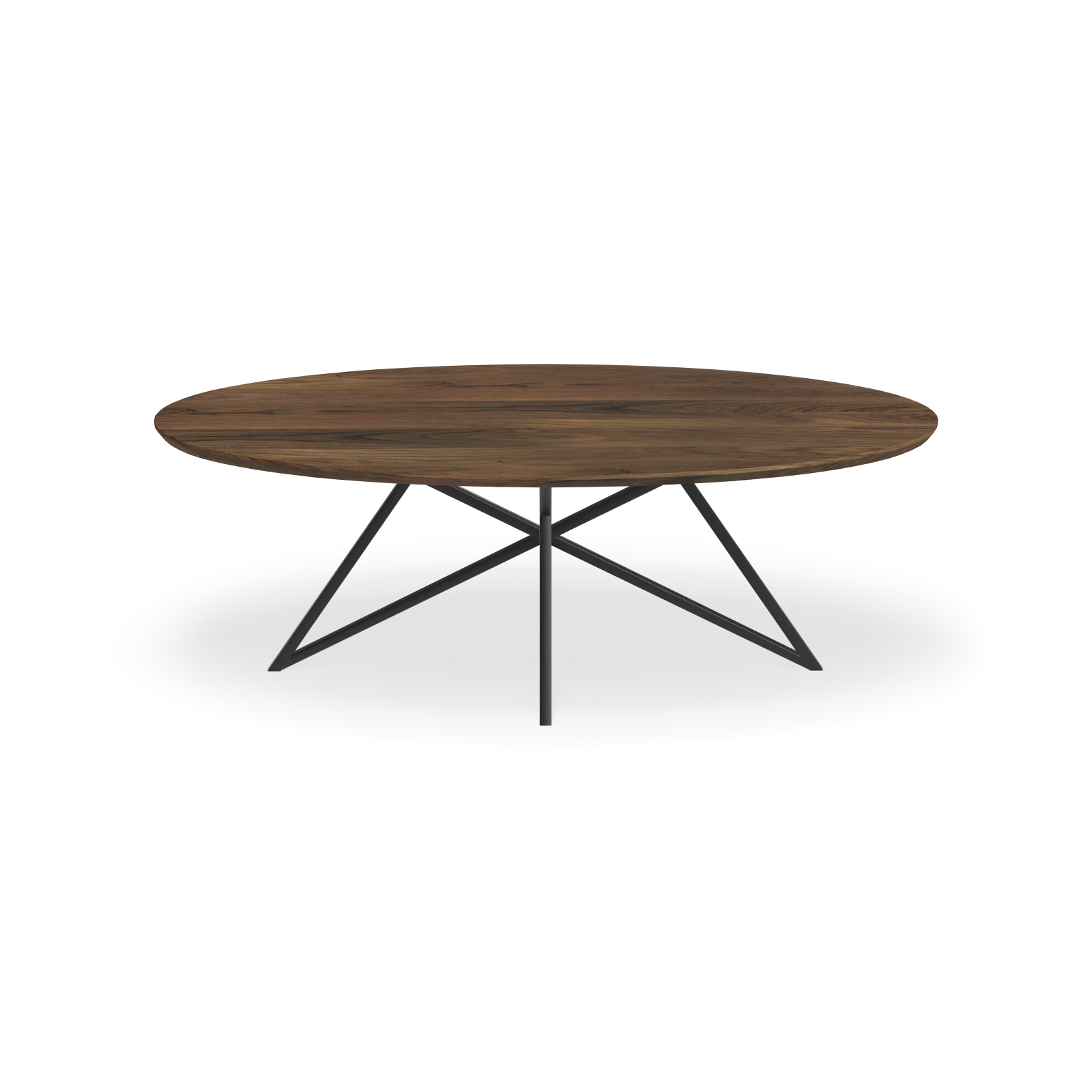 Eettafel Crosse - Ovaal Notenhout (220x110cm)
