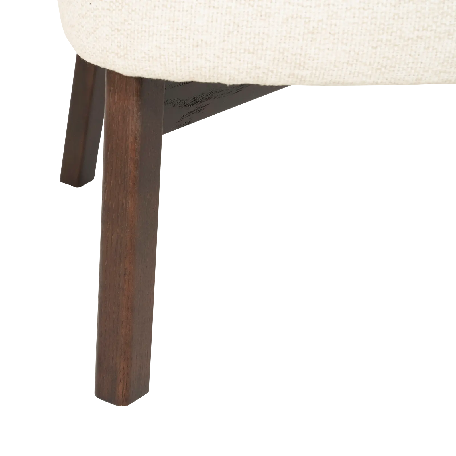 Fauteuil Mikky - stof Moon Beige - poot eiken donkerbruin - Japandi