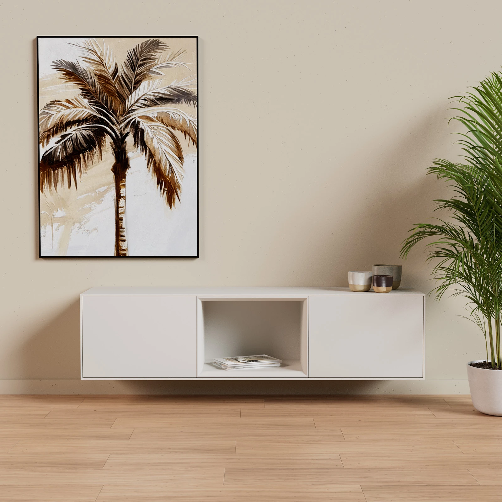 TV Meubel Pepper White 160cm Zwevend