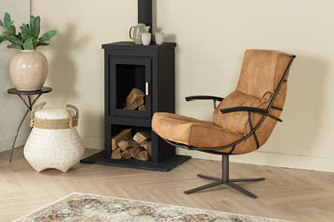 Fauteuil bruin industrieel