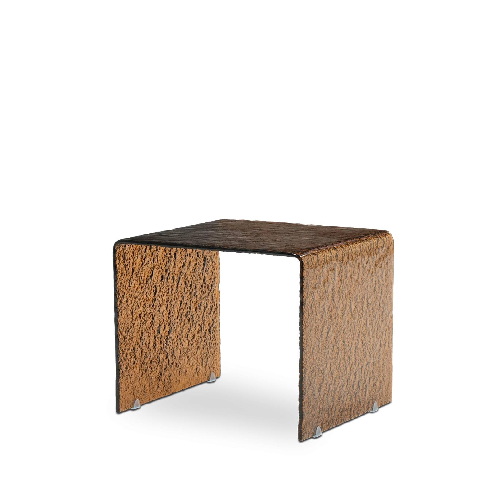 Sidetable Ripple - Bruin glas