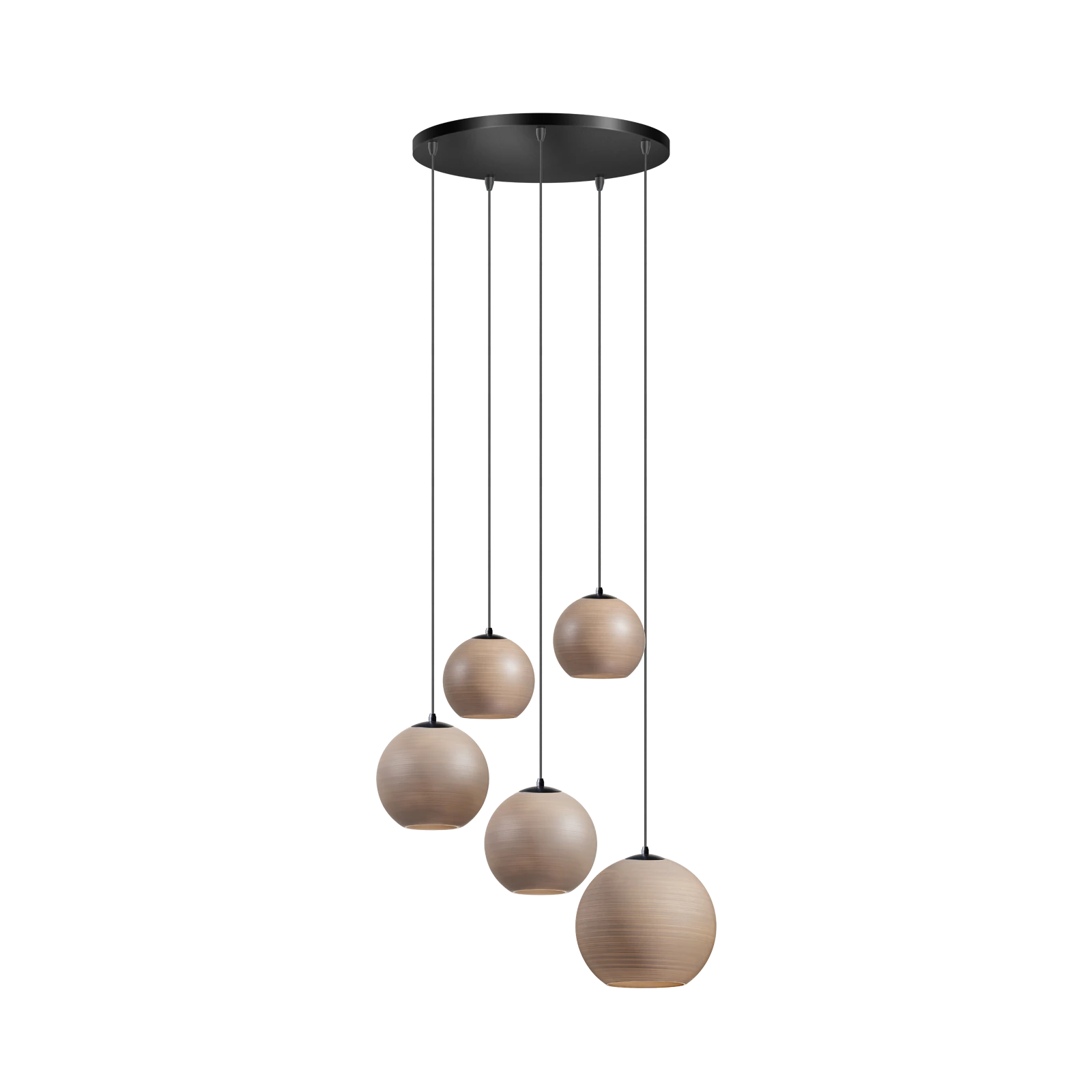 Hanglamp Orb Saturn rond (65x350cm) taupe X5 