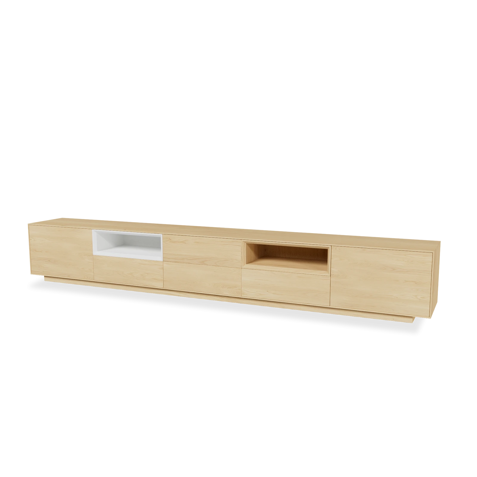 TV Meubel Nature White 300cm Plint