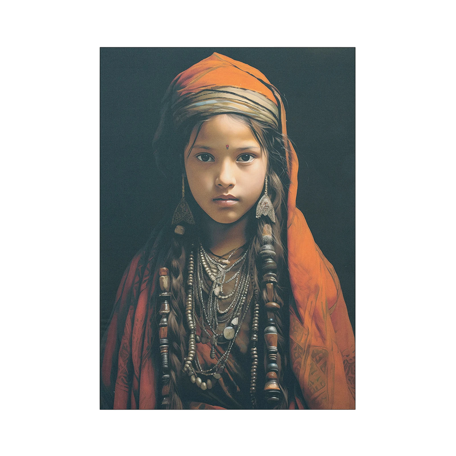 Wanddecoratie 145x110 Traditional Child Girl (medium)