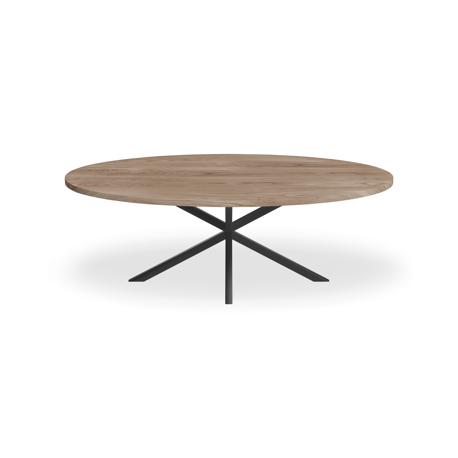 Eettafel North - Ovaal Eiken Kiezel (220x110cm)