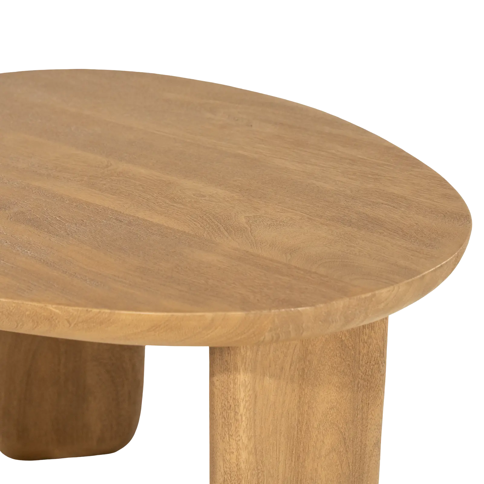 Salontafel Maud - organische vorm 65x57 cm - Mangohout Naturel