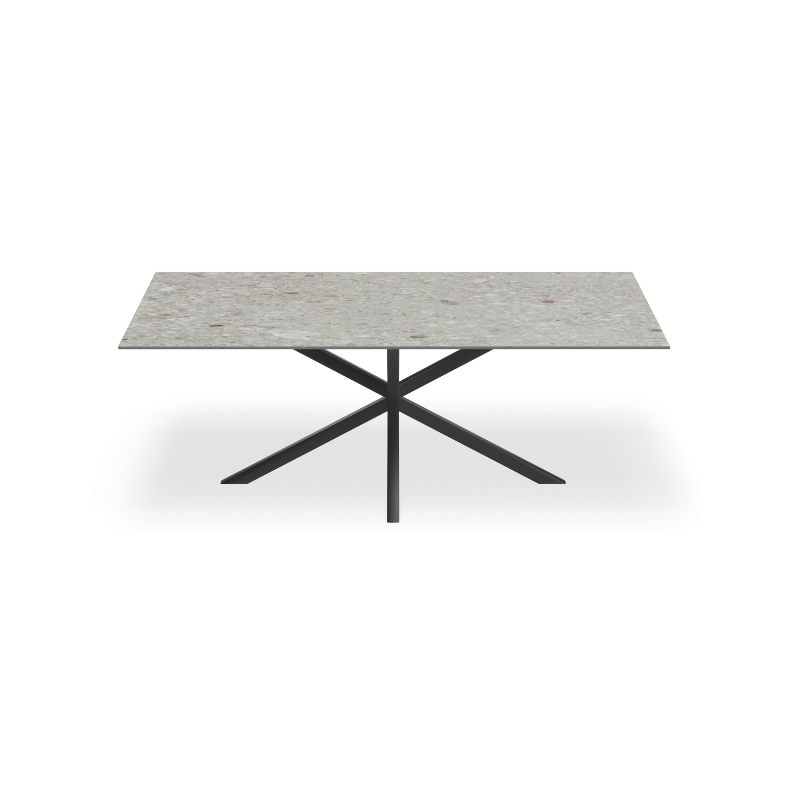 Eettafel North - Rechthoek Keramiek Stone Look Ceppo di Grey Natur Satin (200x100cm)
