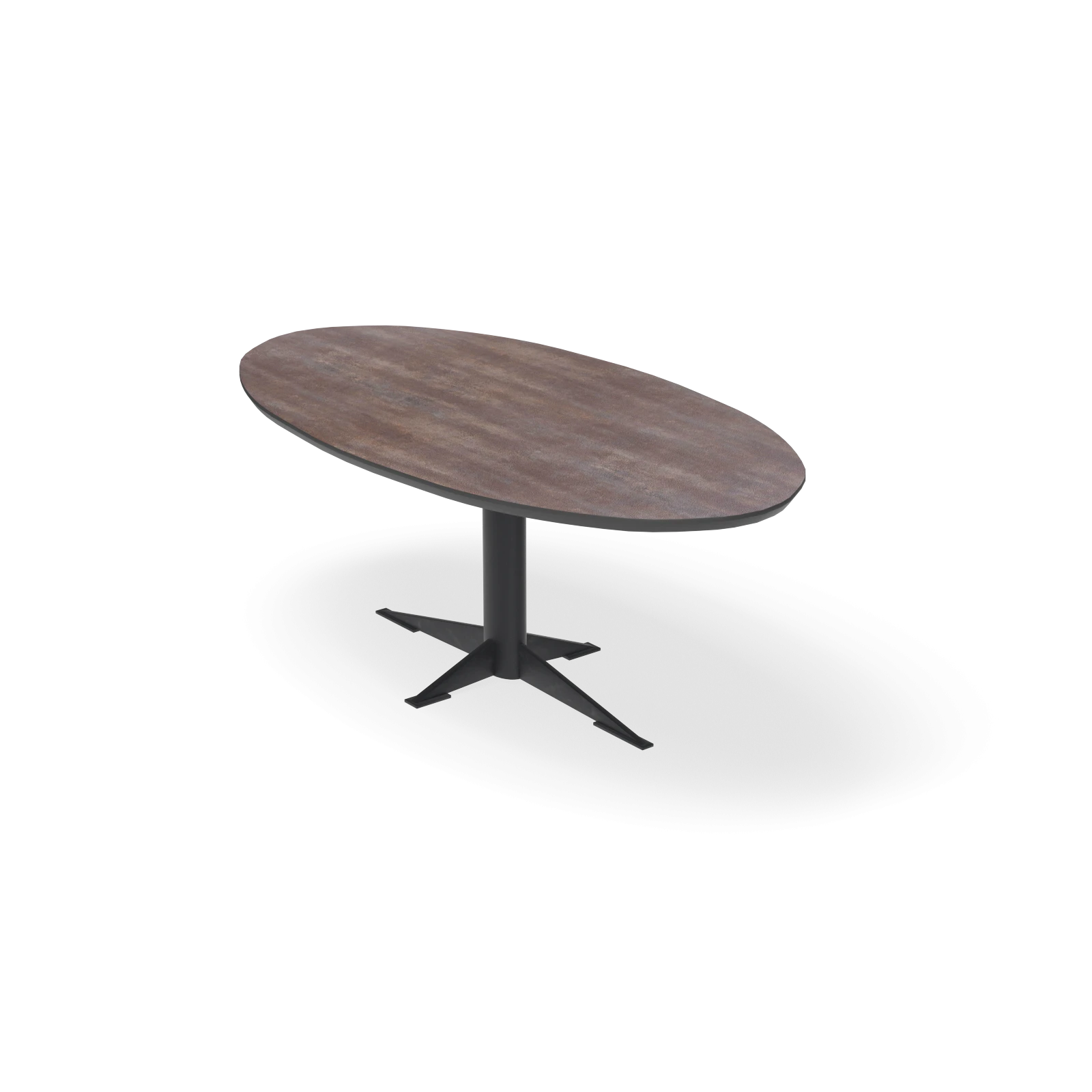 Eettafel Westfield - Ovaal HPL Oxidised (200x105cm)