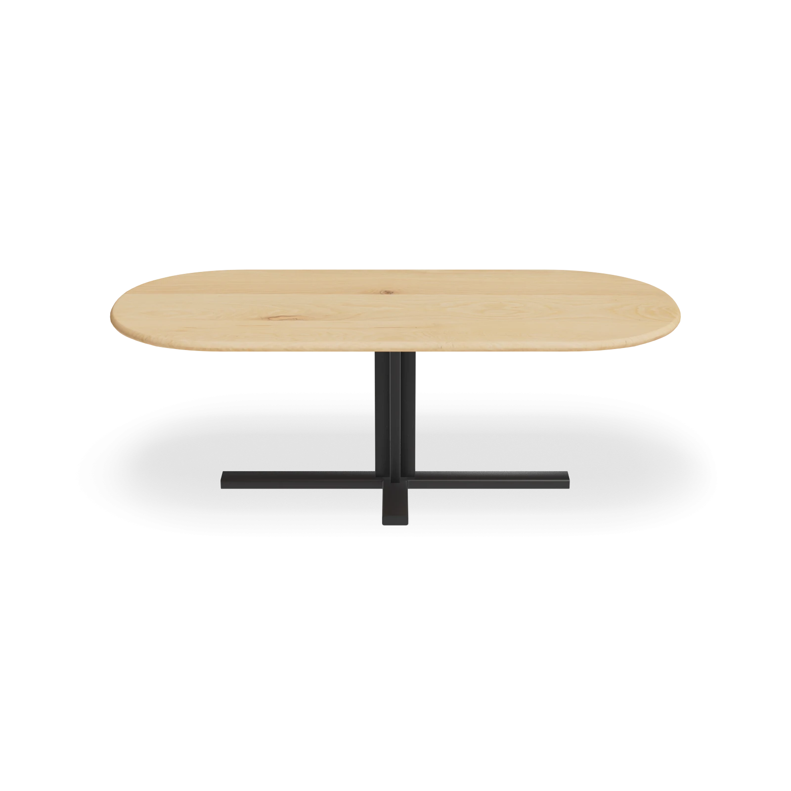 Eettafel Kolos - Halve Cirkel Eiken Nature White (220x100cm)