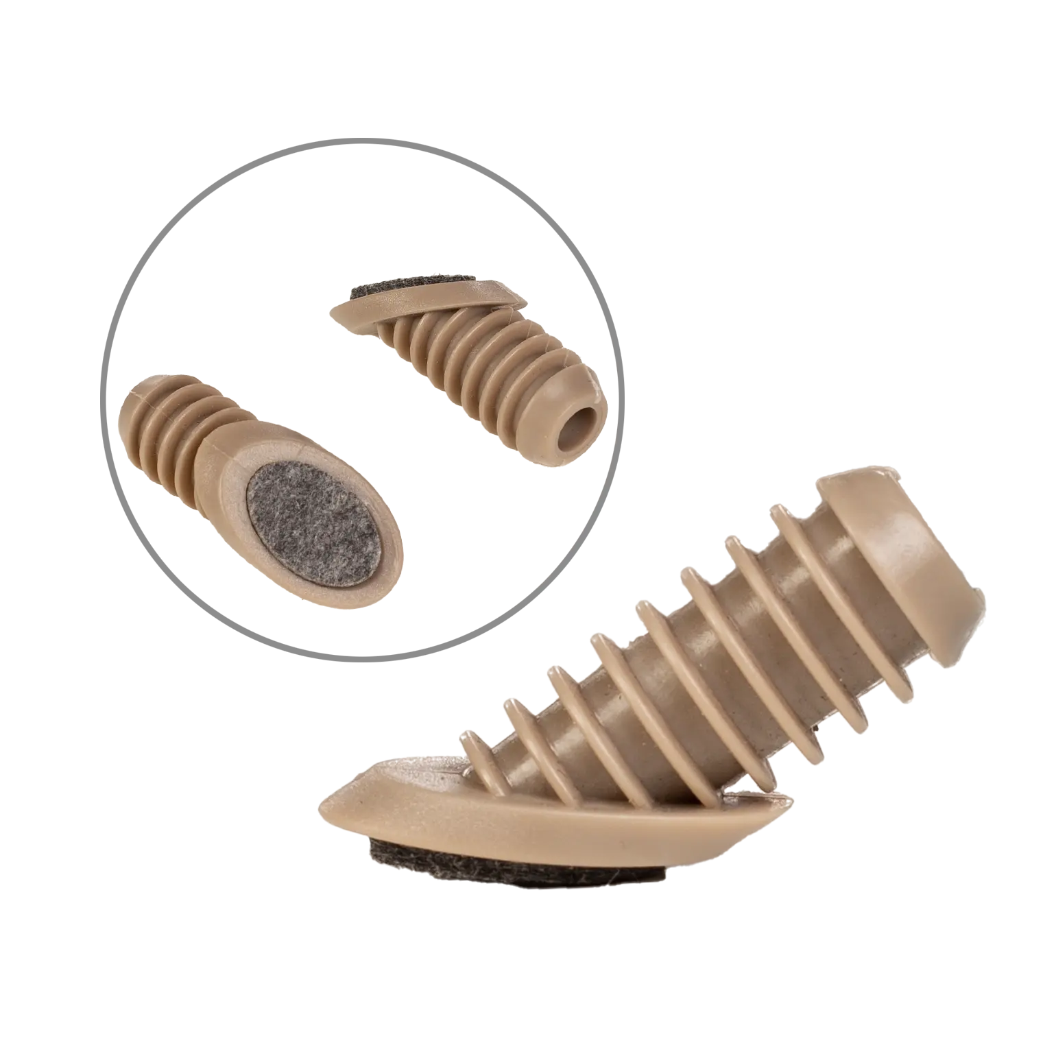 Dop (set van 4) Poot E - Echo - Taupe