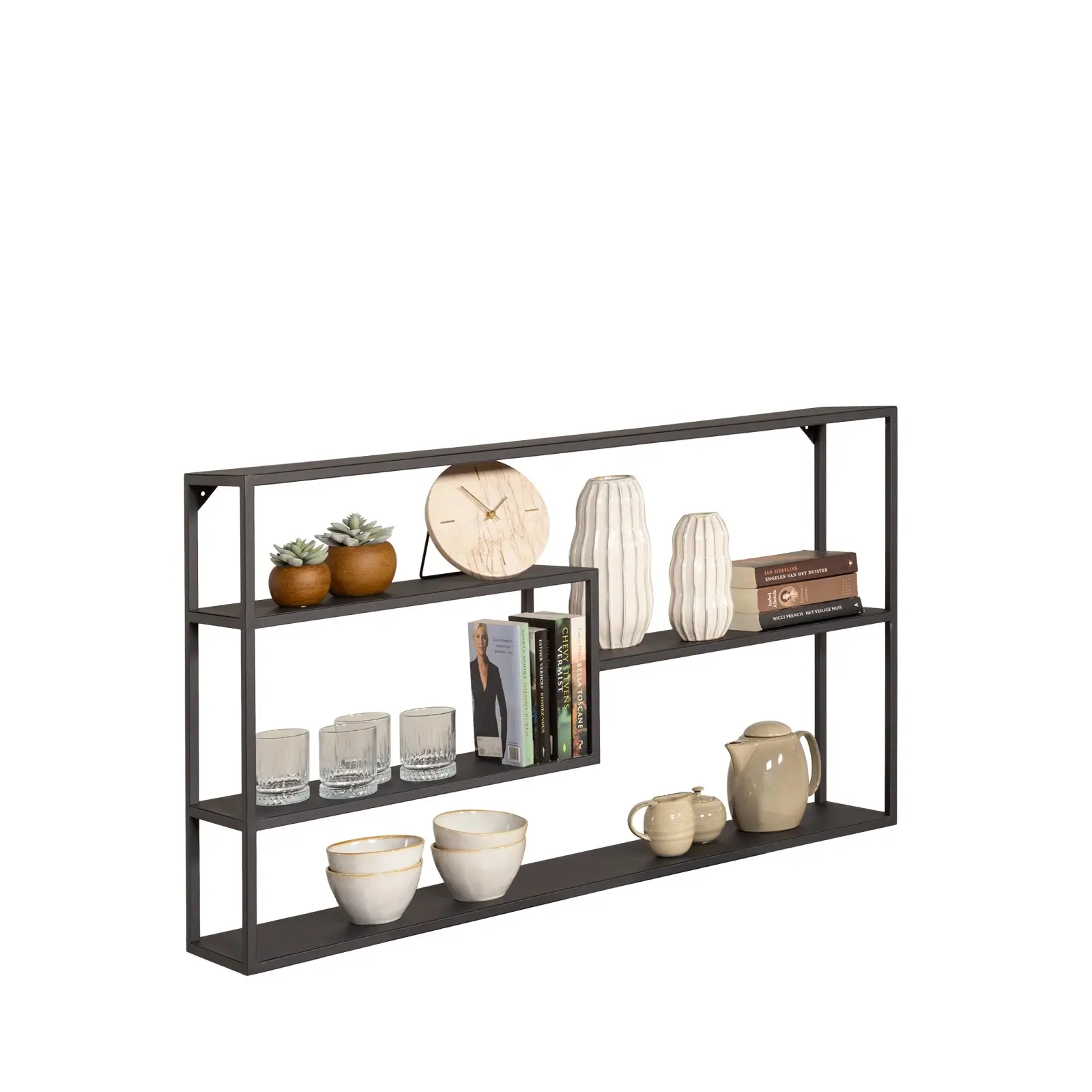 Wandrek Sue - 120x70 cm - metaal Zwart