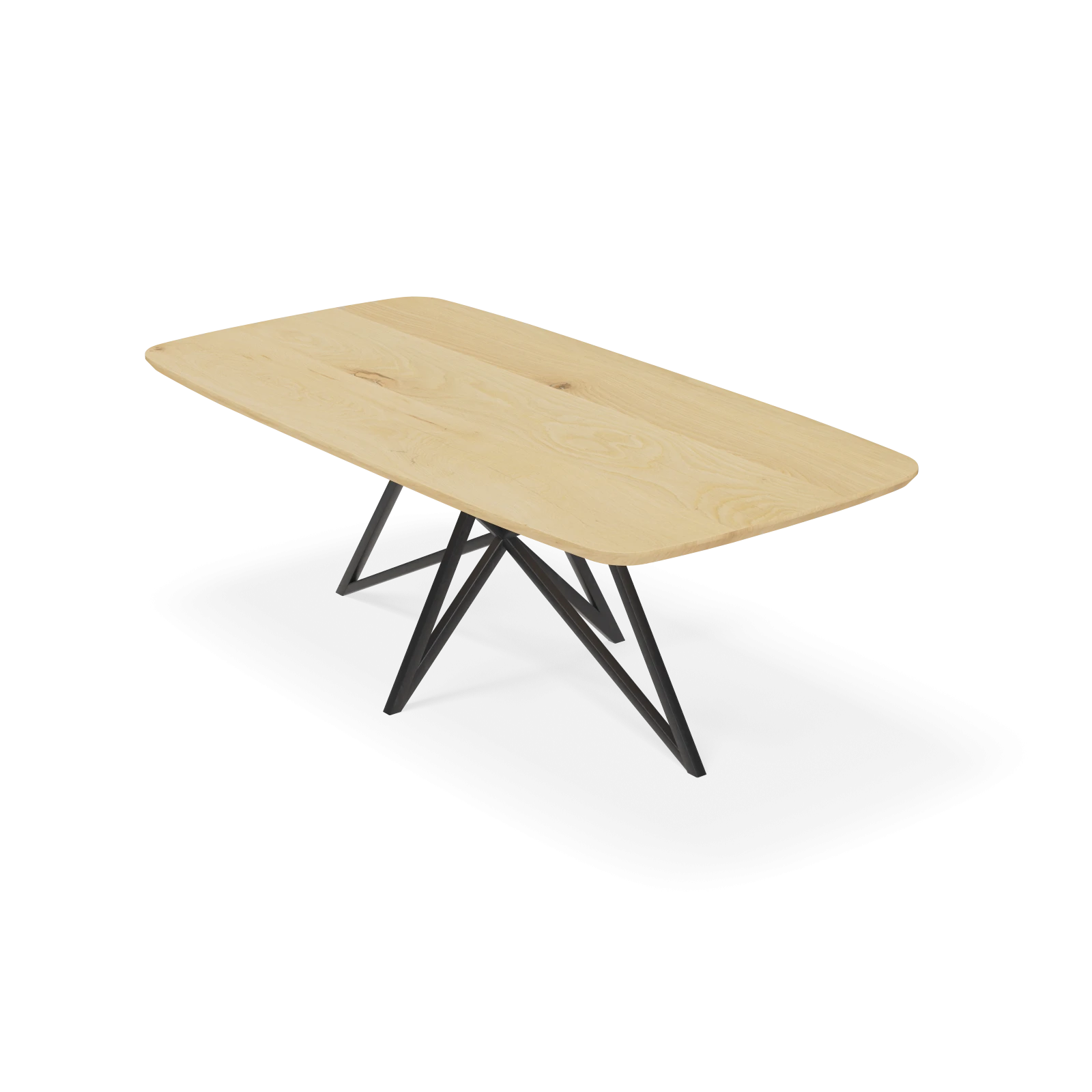 Eettafel Crosse - Deens Ovaal Eiken Nature white (220x110cm)