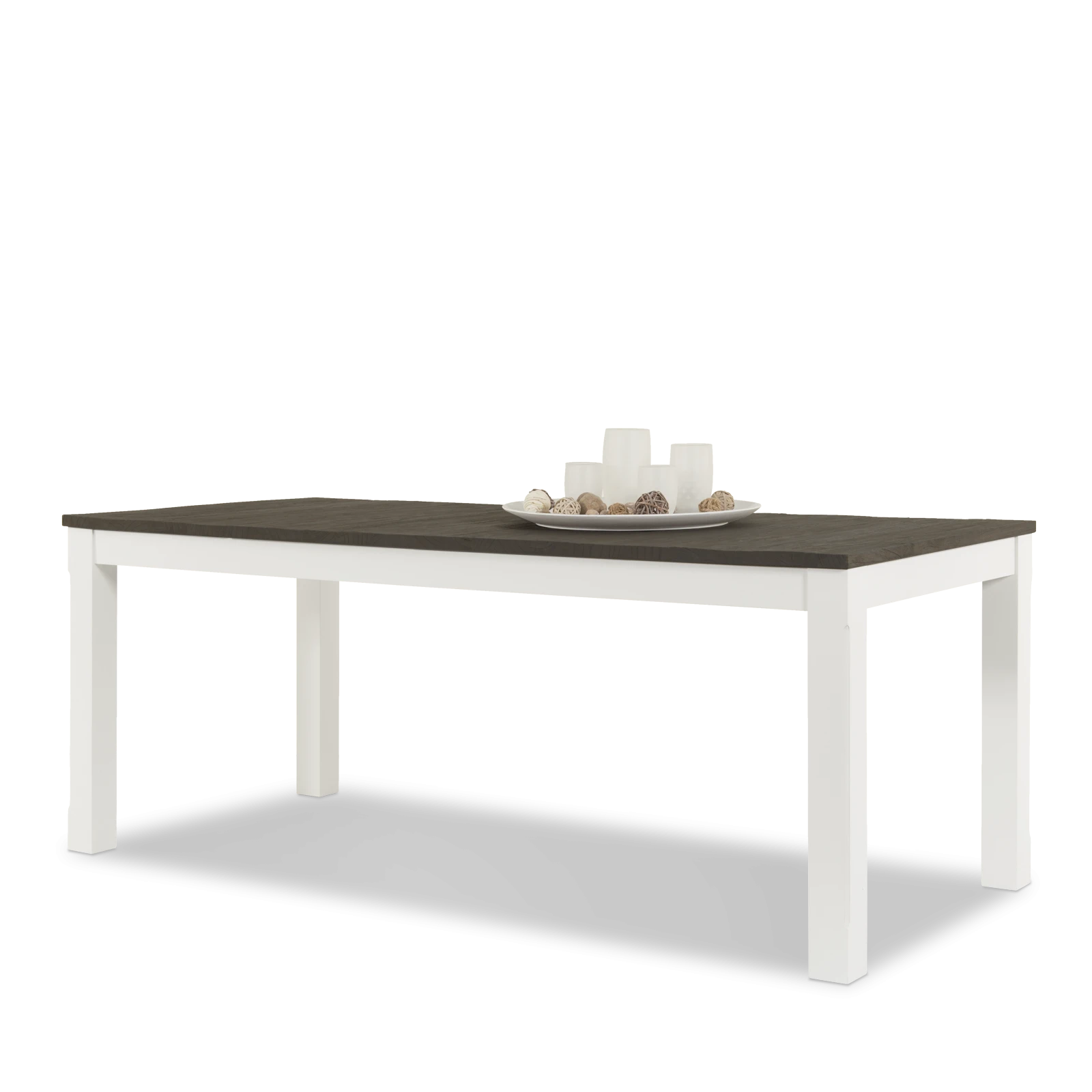 Eettafel (160x90cm) Lakewood - Clear/Mindi Darkbrown