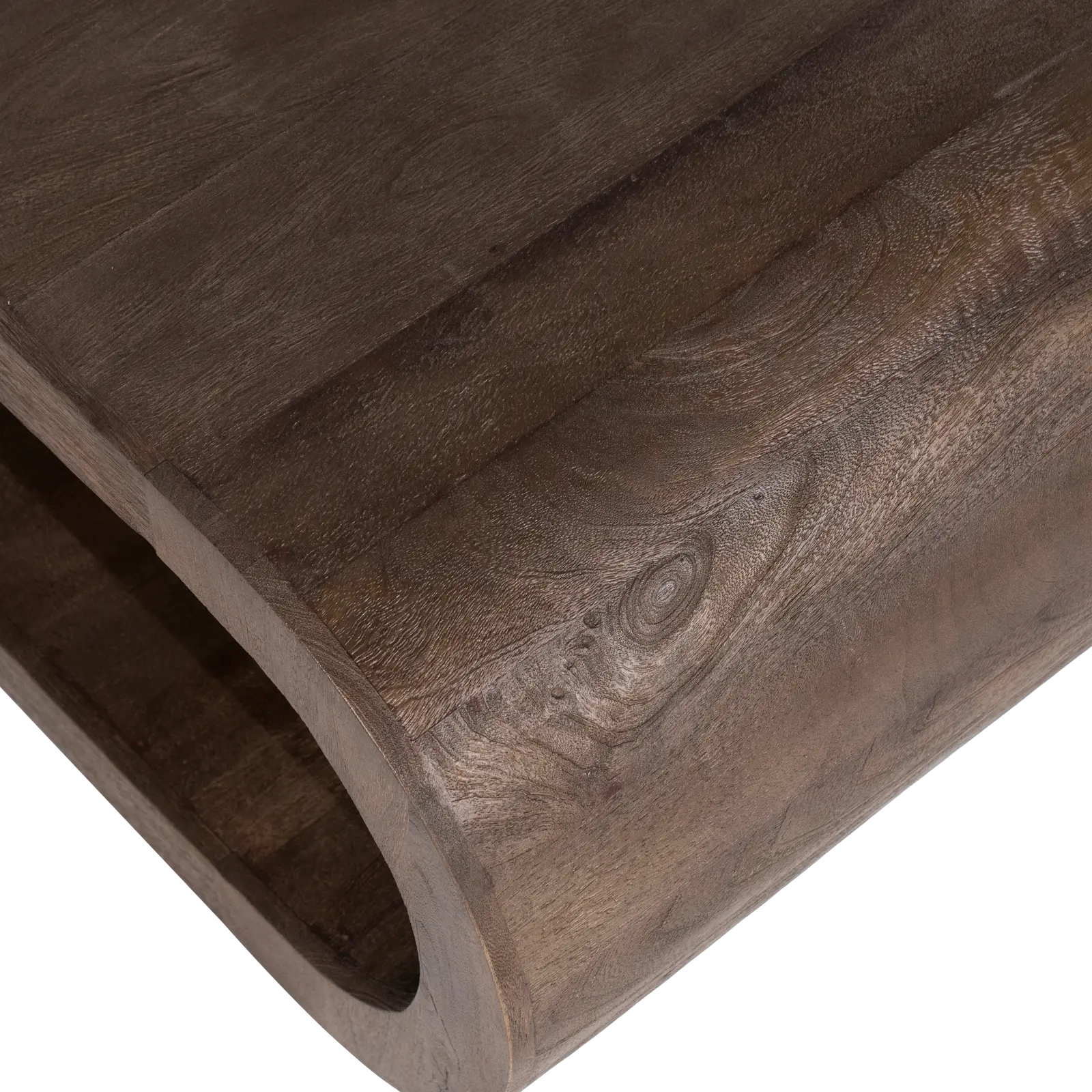 Salontafel Elora - organische vorm 130x70 cm - Mangohout Bruin