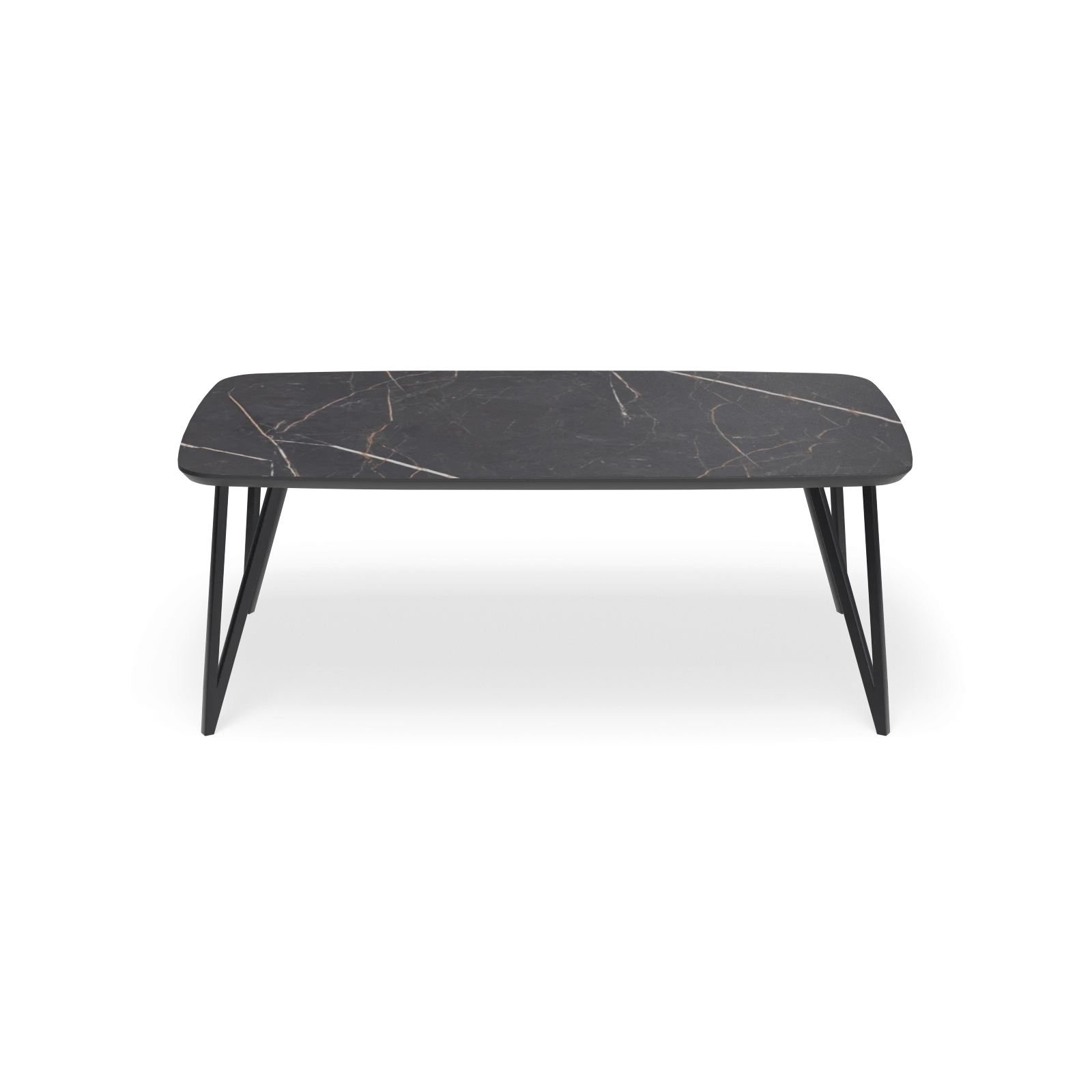 Eettafel Triangle - Deens Ovaal HPL Marmerlook (200x105cm)
