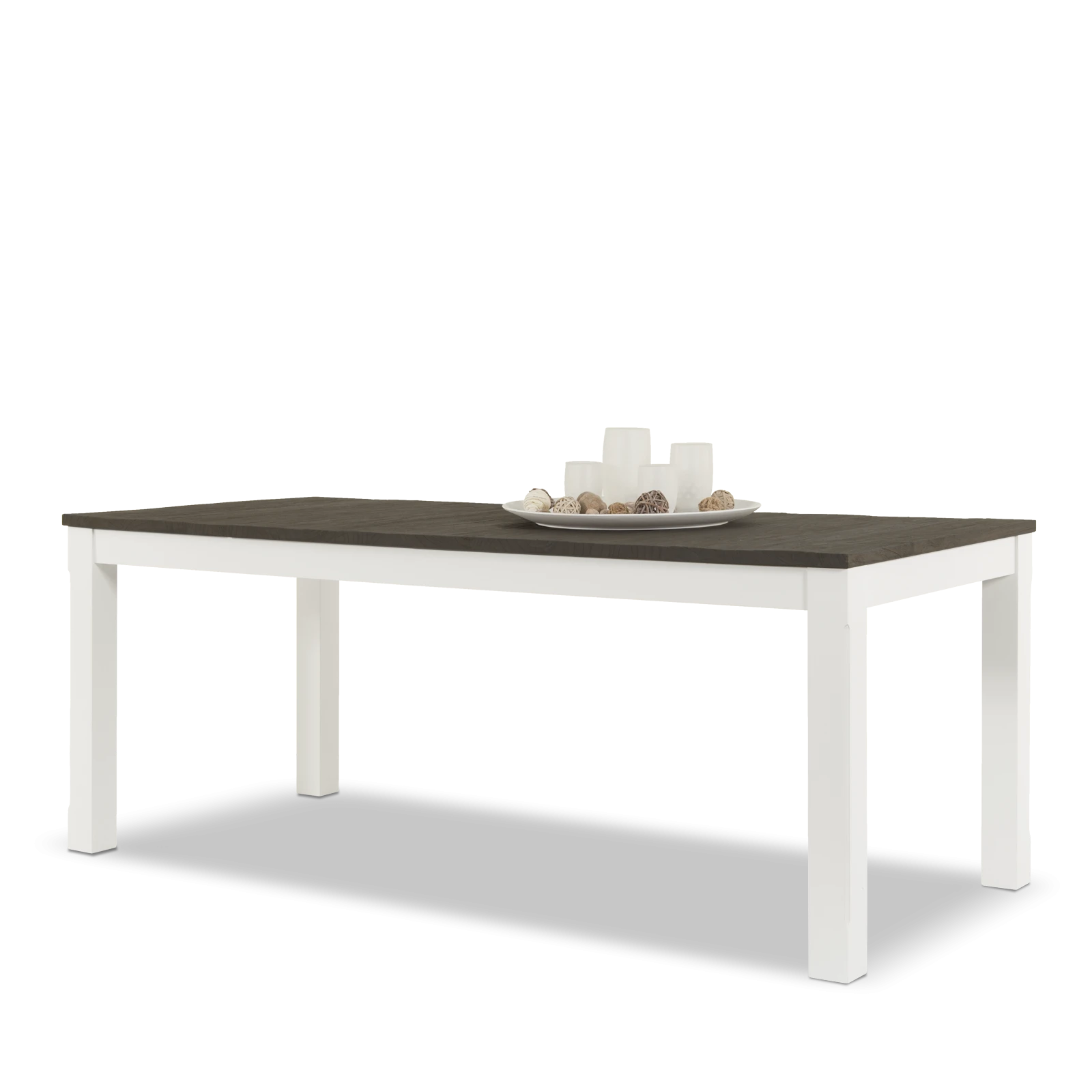 Eettafel (180x90cm) Lakewood - Clear/Mindi Darkbrown