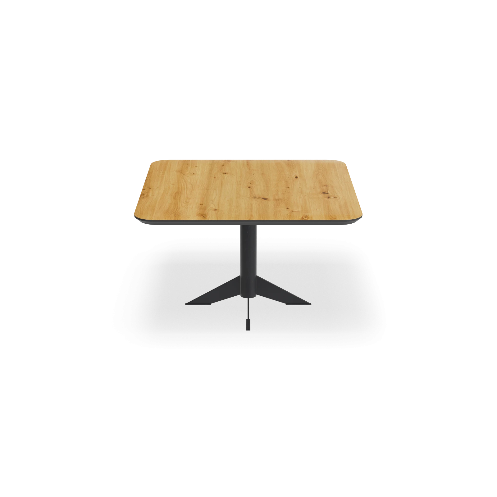 Eettafel Westfield - Vierkant afgeronde hoeken HPL Houtlook Naturel (130x130cm)