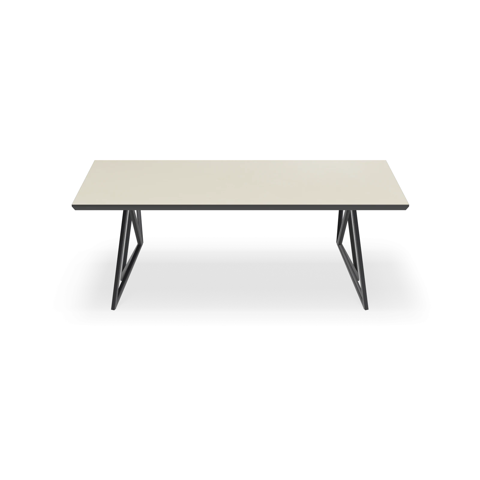 Eettafel Crosse (los) - Rechthoek HPL Stone Beige (200x100cm)